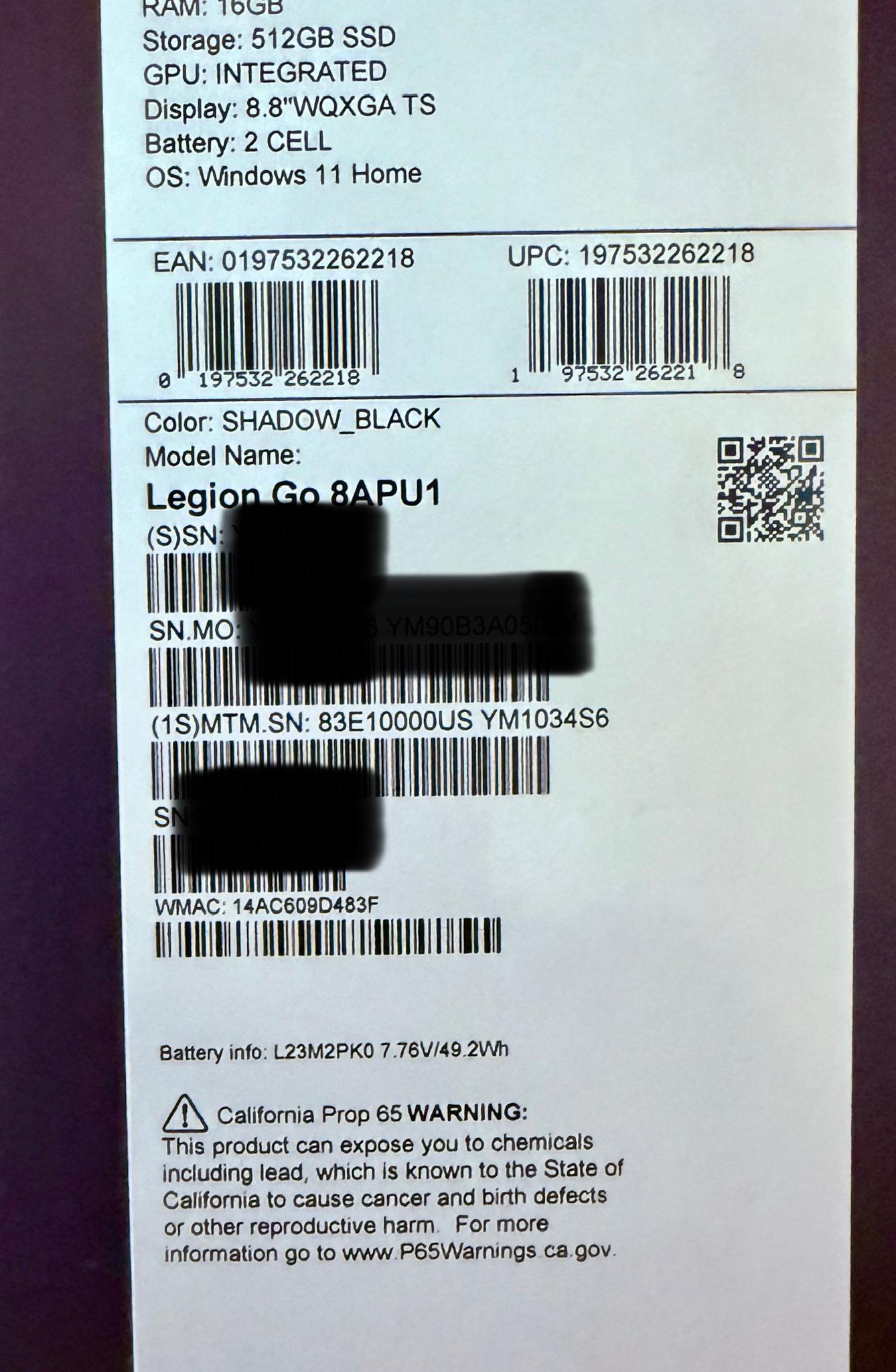 Lenovo Legion Go 8APU1