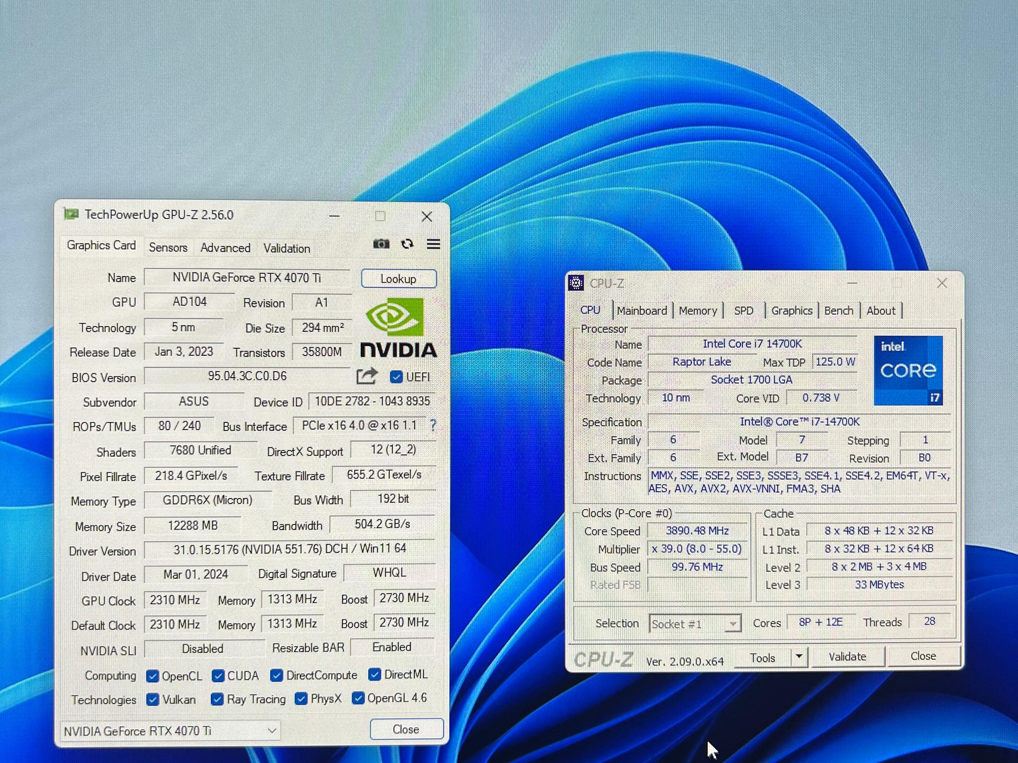 Rtx 4070 Ti Oc, Intel i7-14700k *All New*