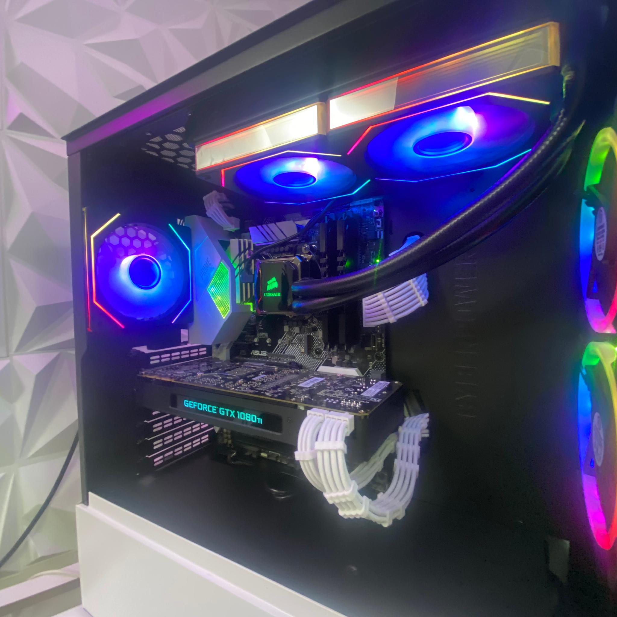 🎅🎅 White Elite Build – intel i5 9600K + GTX 1080 Ti 11GB | 1080p/1440p High FPS Ready