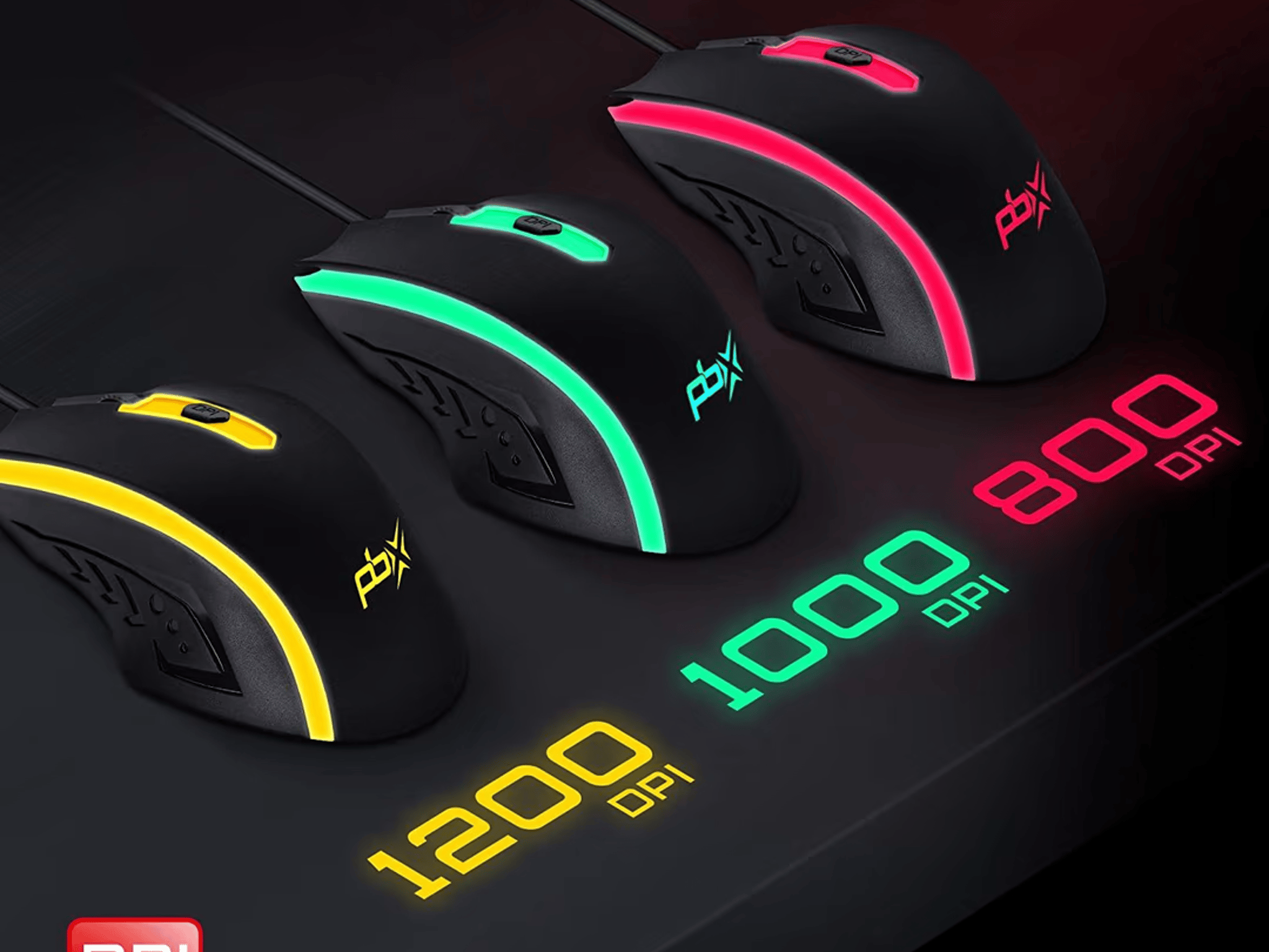 Pro Gaming Accessory Bundle - PBX RGB Backlit, Full-Size USB Keyboard, USB Mouse, Mouse Pad