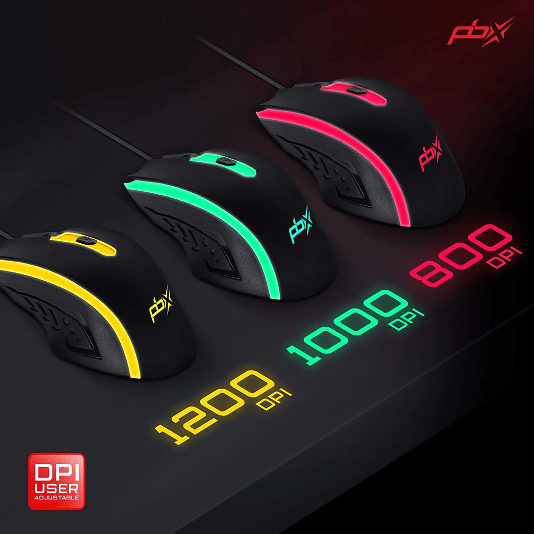 Pro Gaming Accessory Bundle - PBX RGB Backlit, Full-Size USB Keyboard, USB Mouse, Mouse Pad