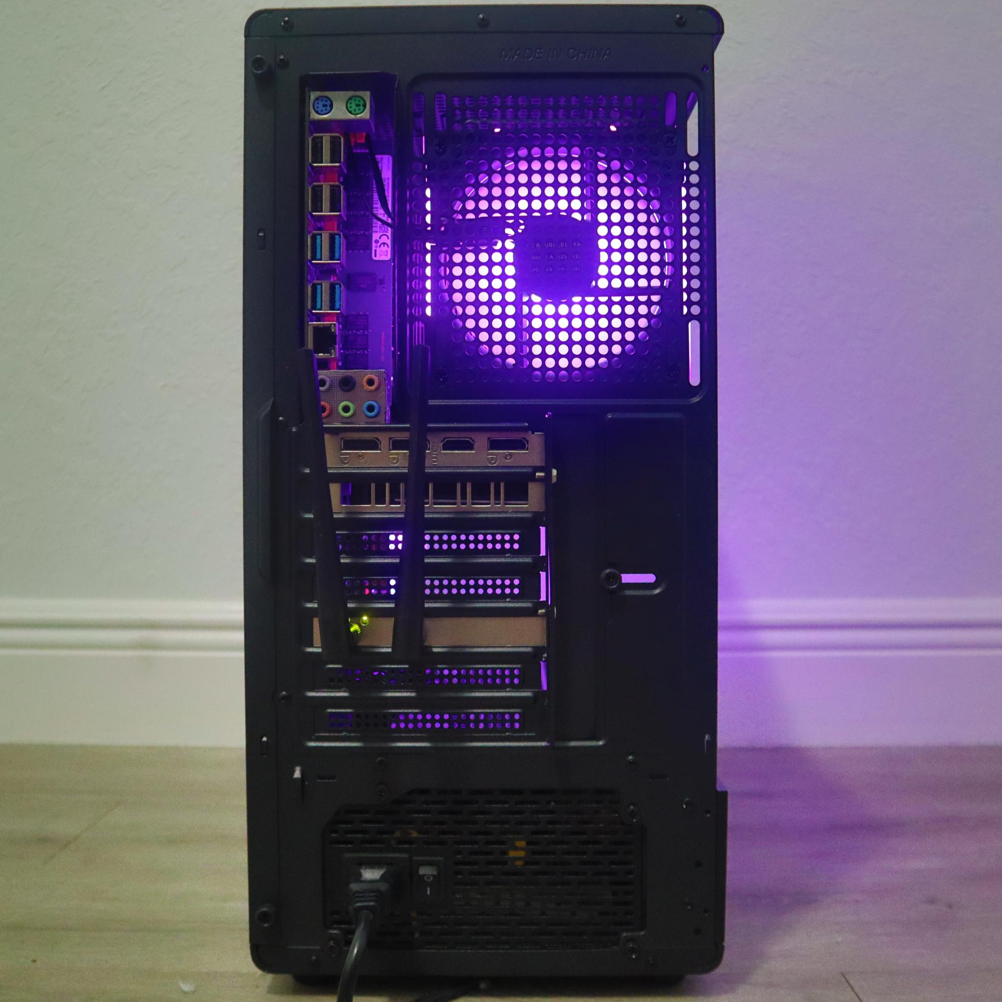 Gaming PC - RTX 2060, E5-1650 V4, 32GB DDR4, WIFI, BLUETOOTH, ARGB, BLACK, 128GB NVME SSD, 1TB HDD.