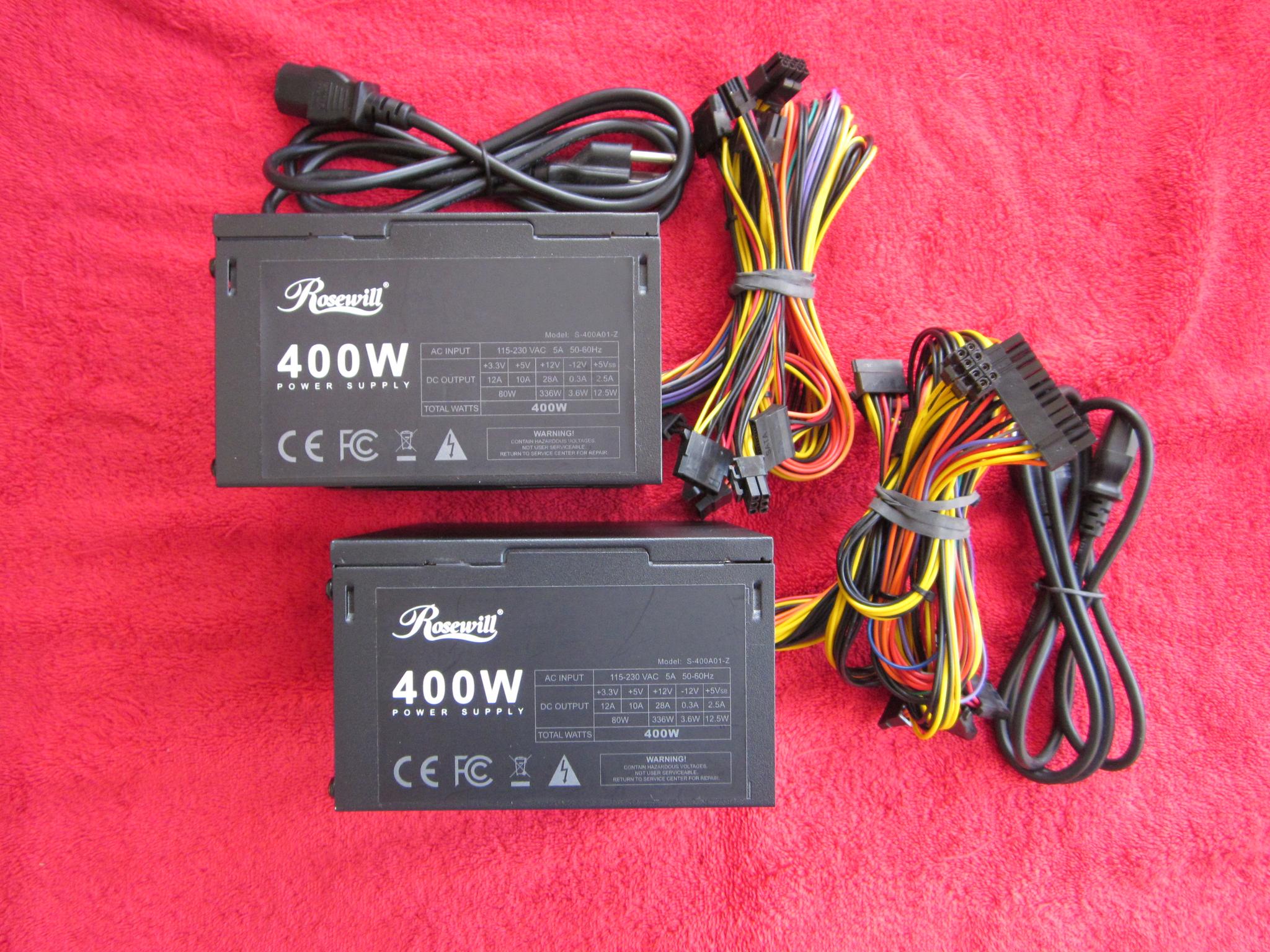 2X ROSEWILL 400W Power Supplys New Pulls