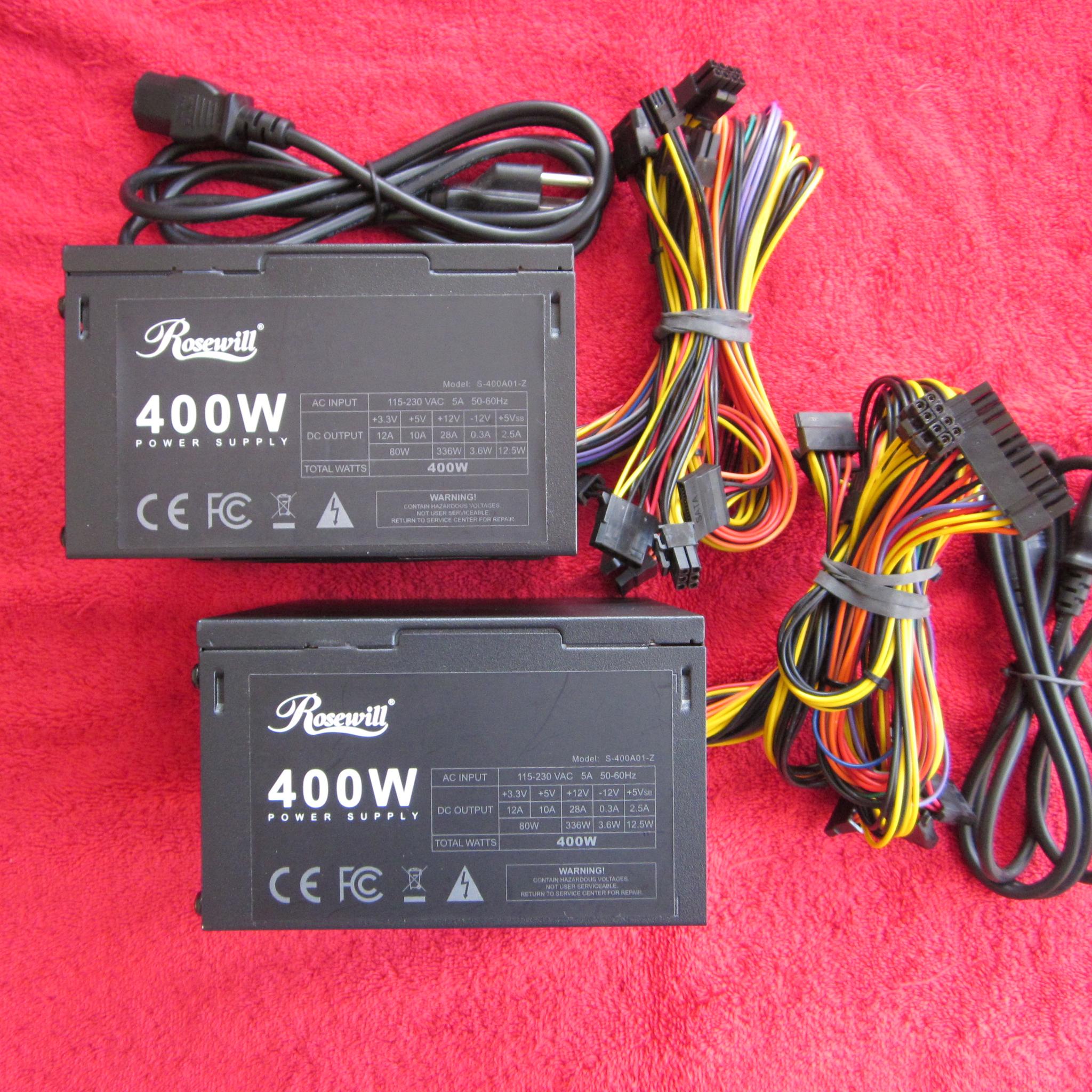 2X ROSEWILL 400W Power Supplys New Pulls