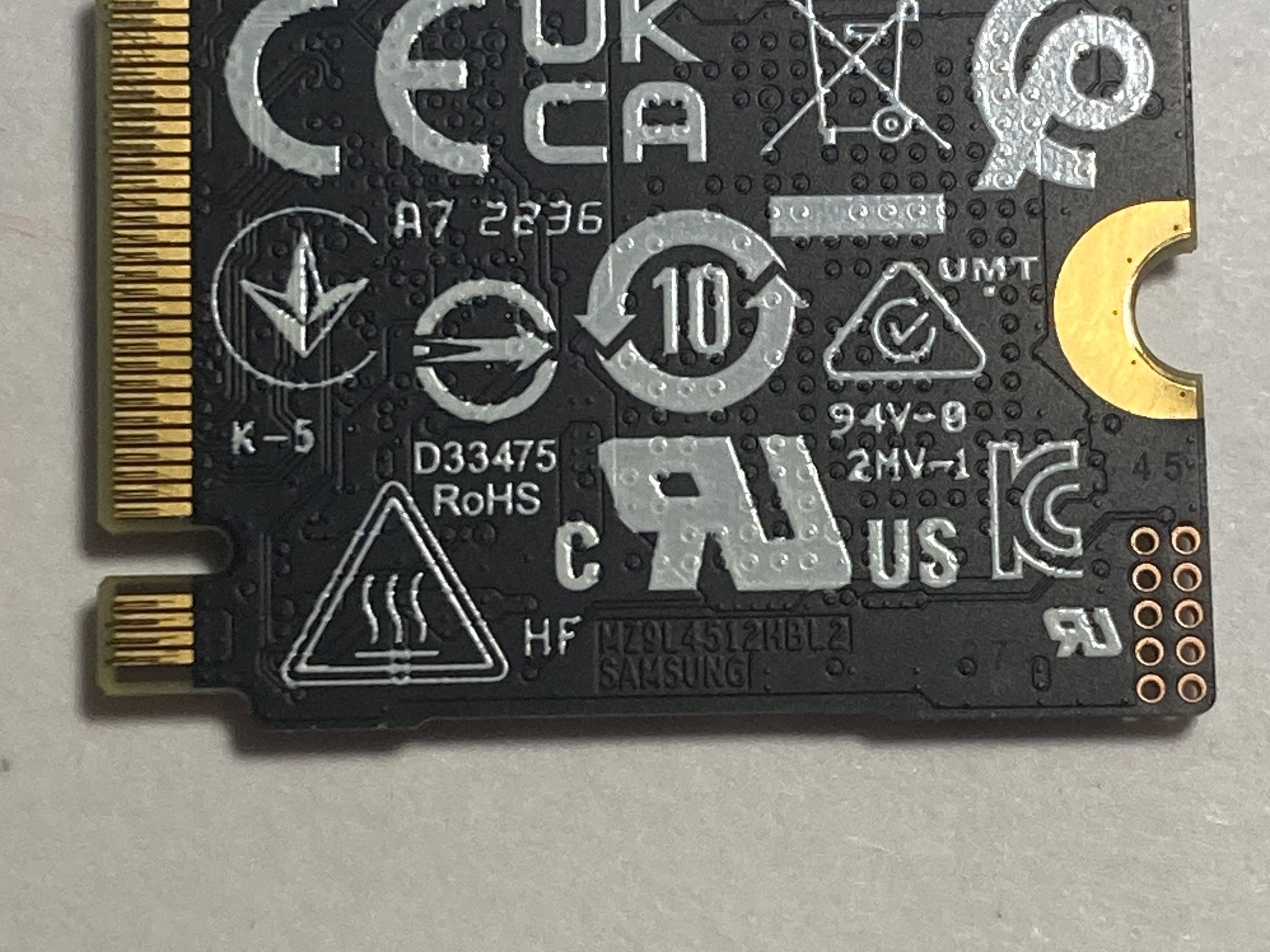 512GB Samsung PM9B1 Gen4x4 2230 SSD | Solid State Drive NVME PCIE | 97% Drive Health