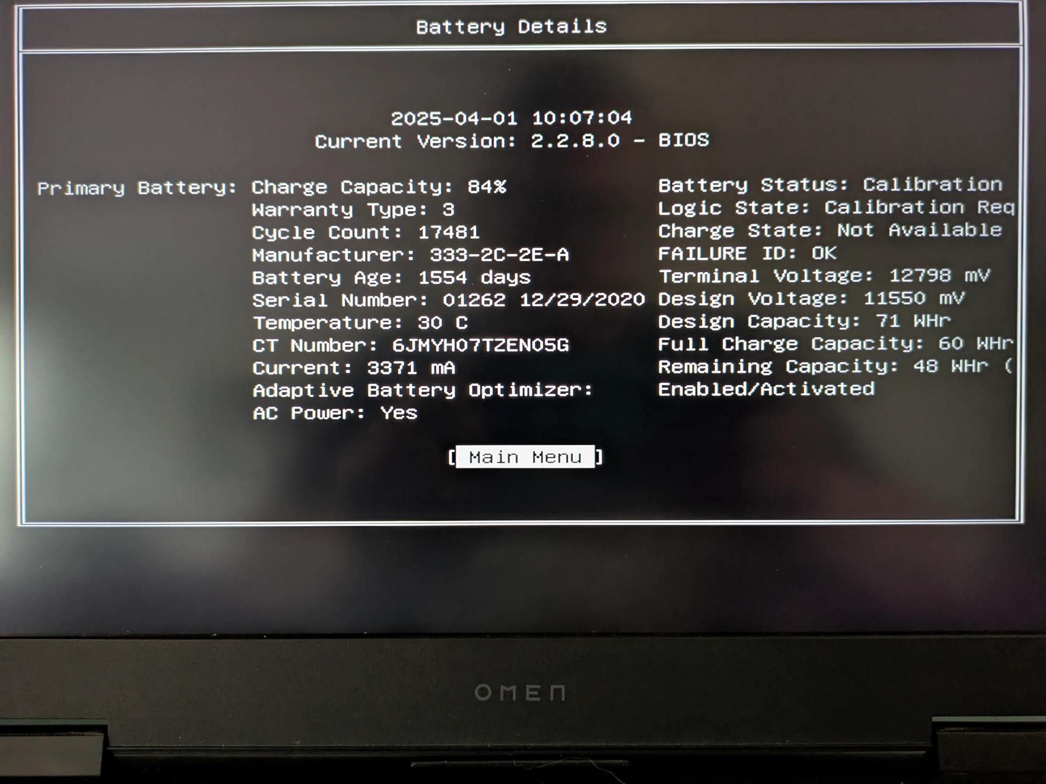 HP OMEN 15-EK1013DX | RTX 3070 | 10th Gen i7 | 16GB DDR4 | 1.25 TB SSD | W10P