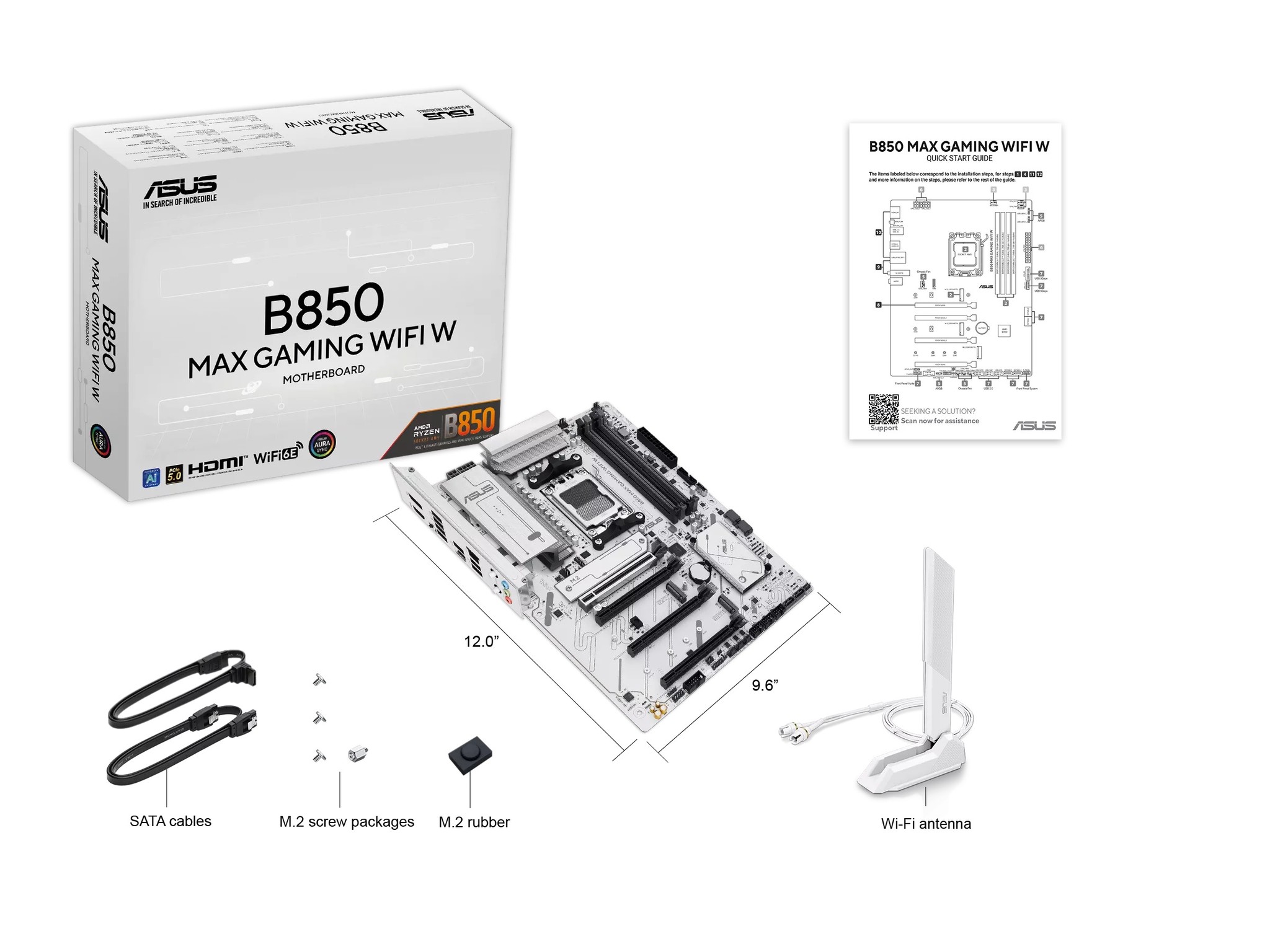 ASUS B850 Max Gaming WIFI W (White)