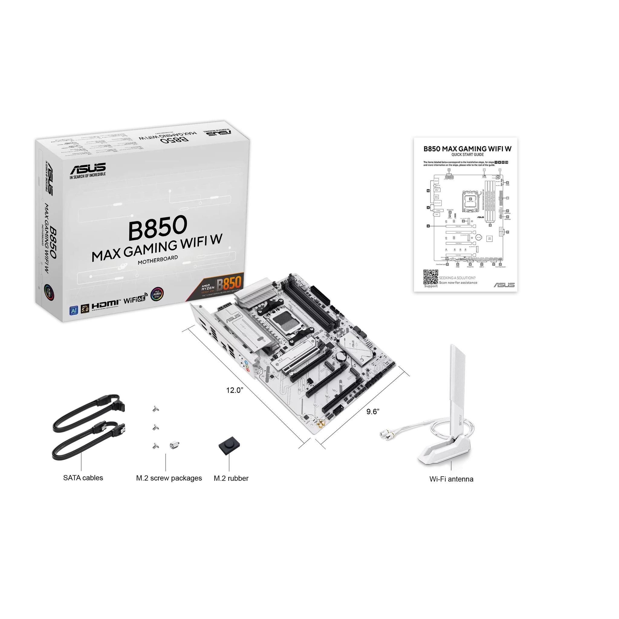 ASUS B850 Max Gaming WIFI W (White)