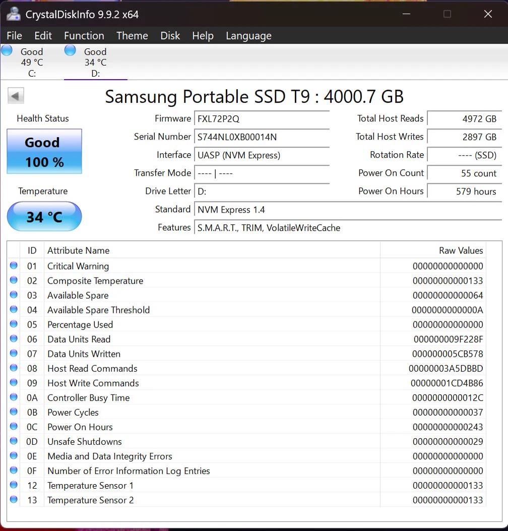 Samsung T9 4TB Portable SSD