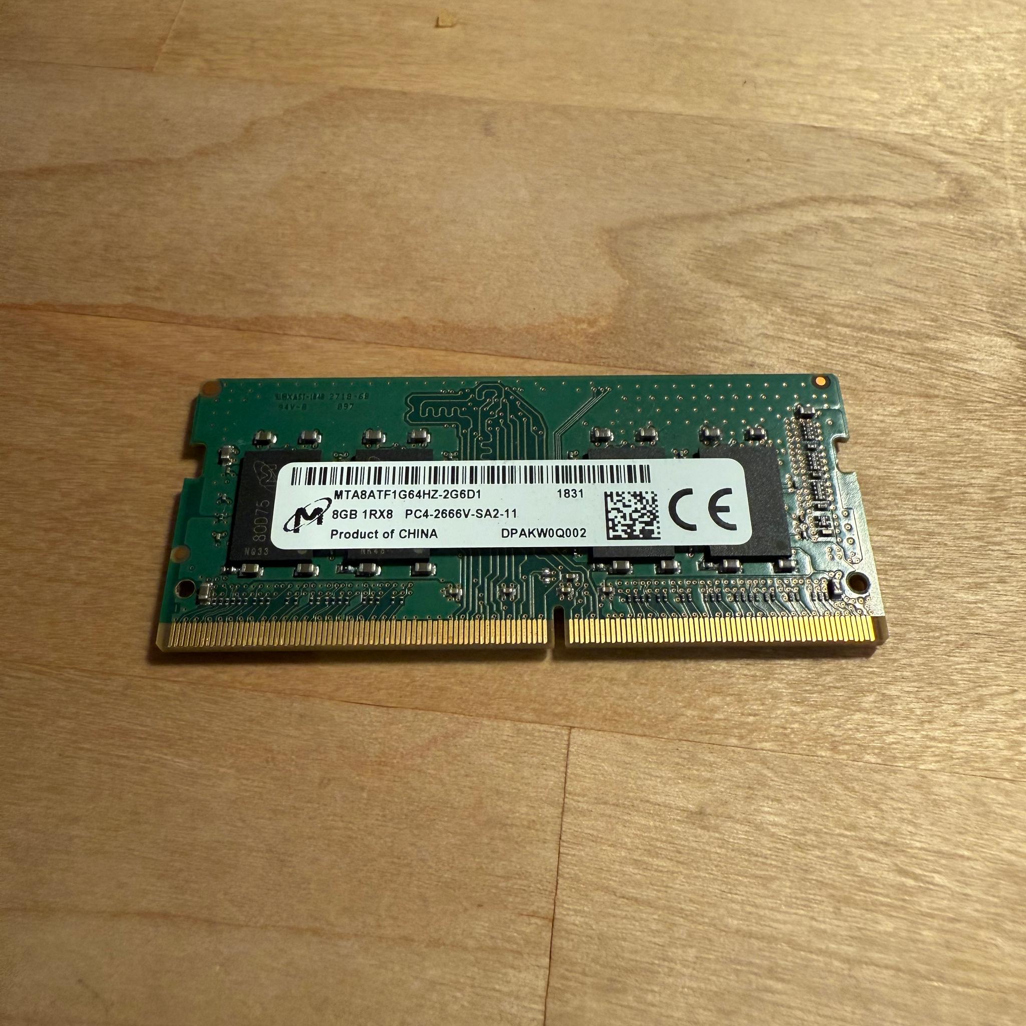 Micron 1x8GB PC4-2666mhz