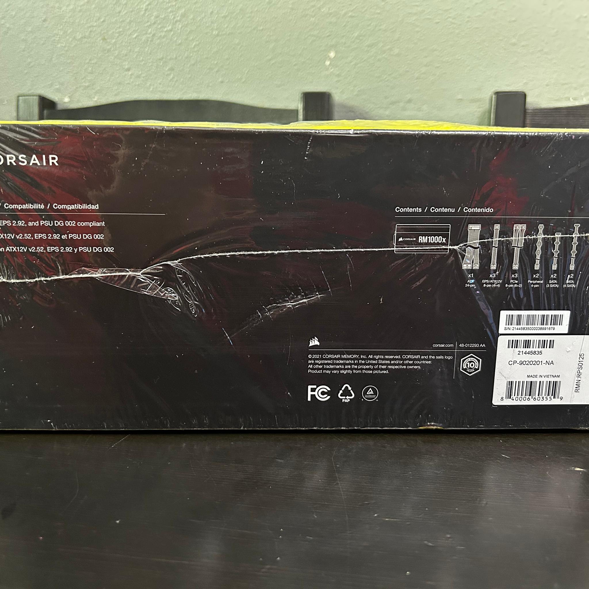 NEW - Corsair RM1000x Power Supply - Black 