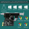 2-Port PCI Express RS-232 DB9 Serial Port Card PCIE RS232 Card, PCIE Serial DB9 Port Card (PCIE-SE2)