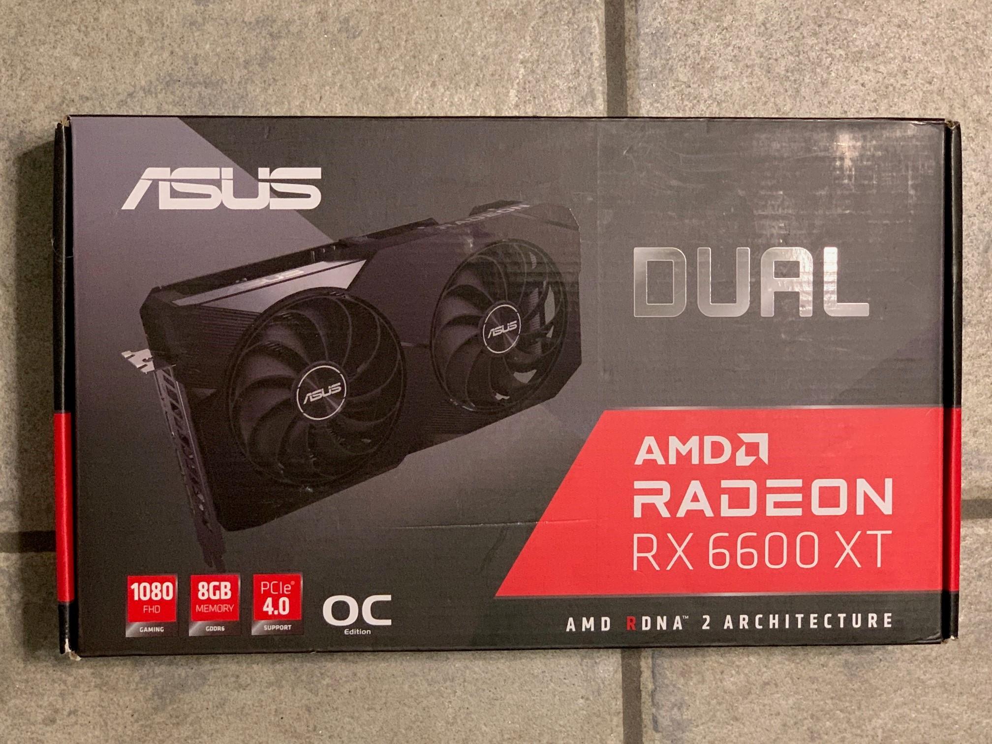 ASUS Dual Radeon RX 6600 XT OC 8GB GDDR6 Graphics Card, Pre-Owned