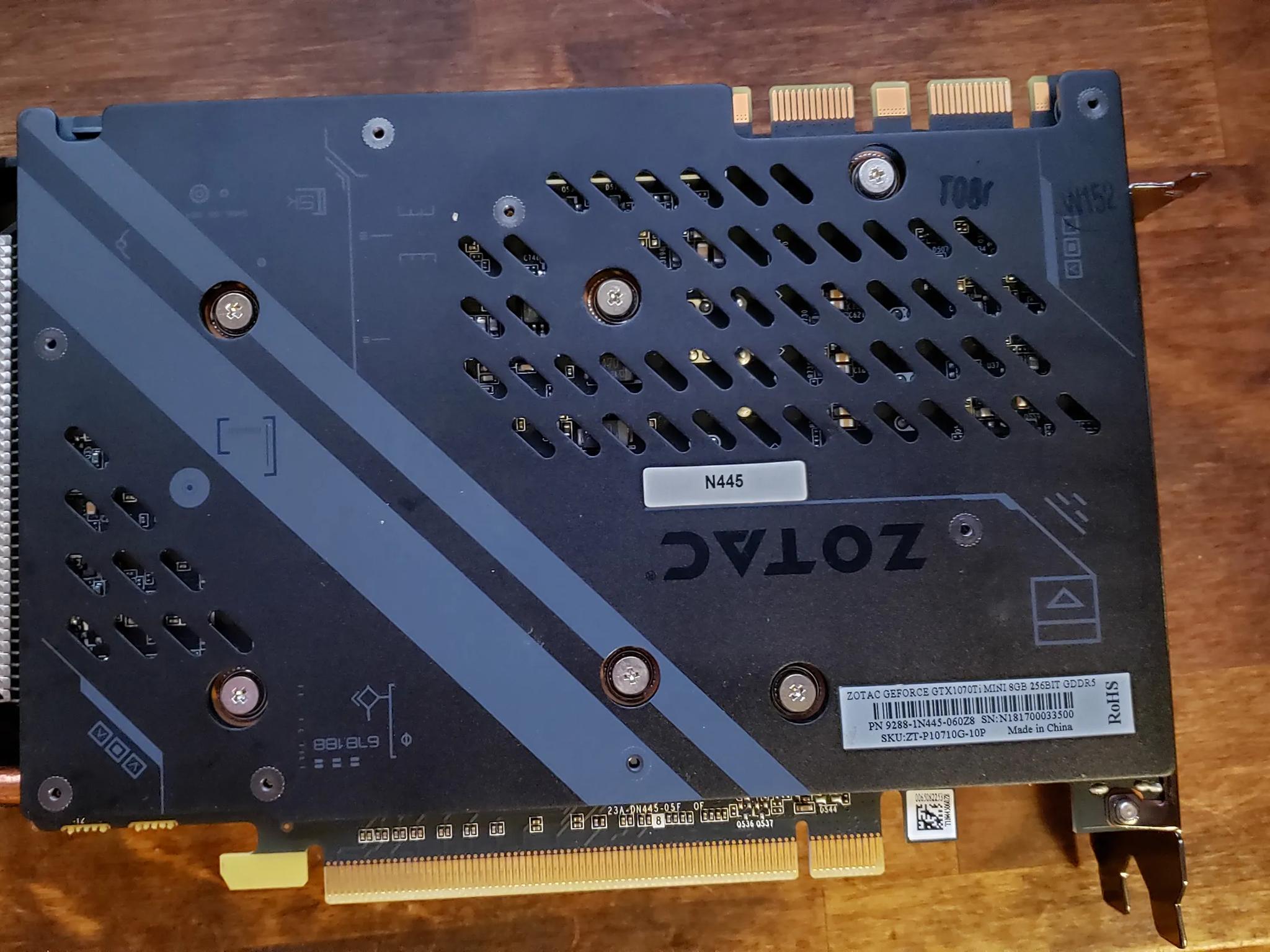 Zotac GTX 1070 Ti Mini 8GB graphics card