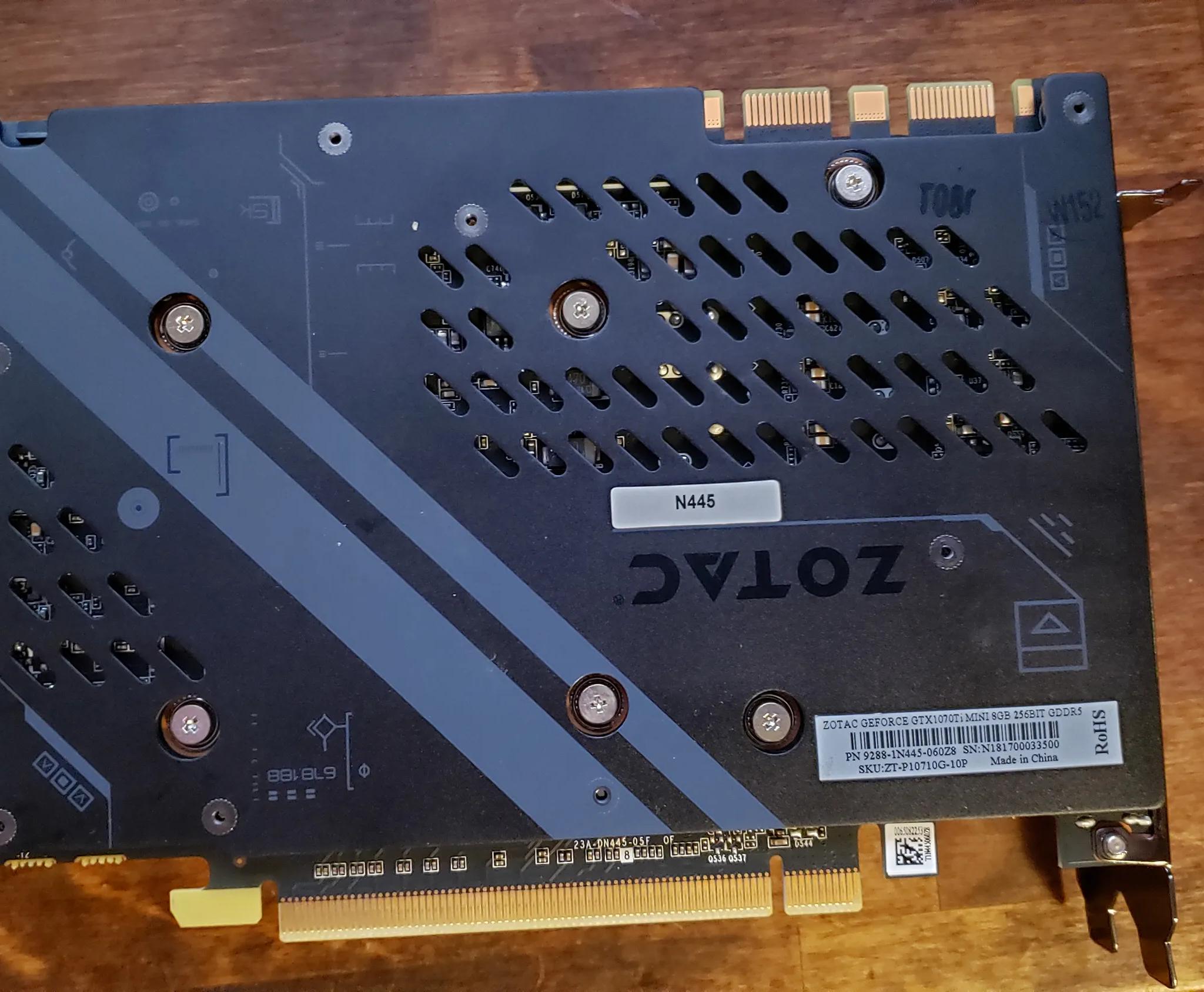 Zotac GTX 1070 Ti Mini 8GB graphics card
