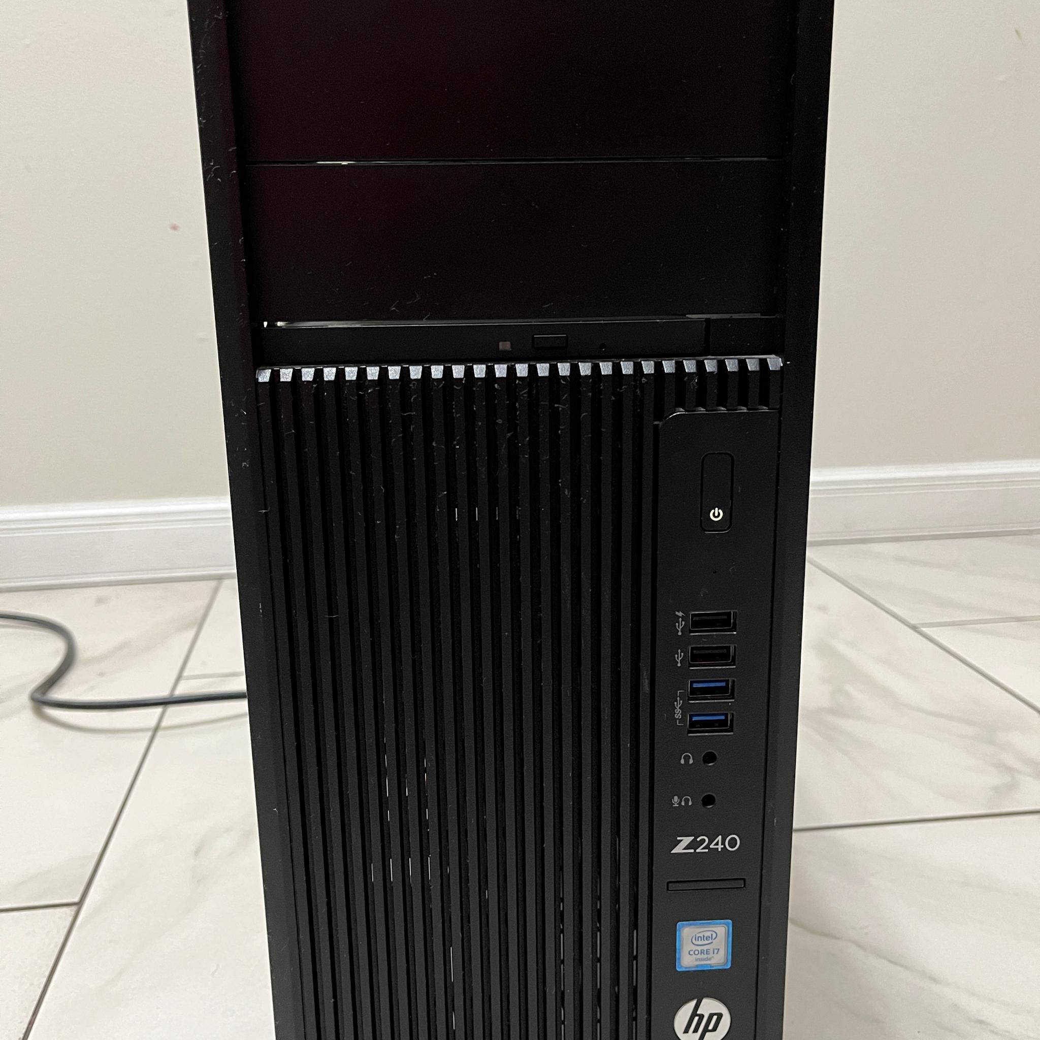 NVIDIA RTX 2060 SUPER, Intel i7-6700, 16GB RAM, 1.2TB Storage - HP Z240 Gaming PC w/Wi-Fi & BT
