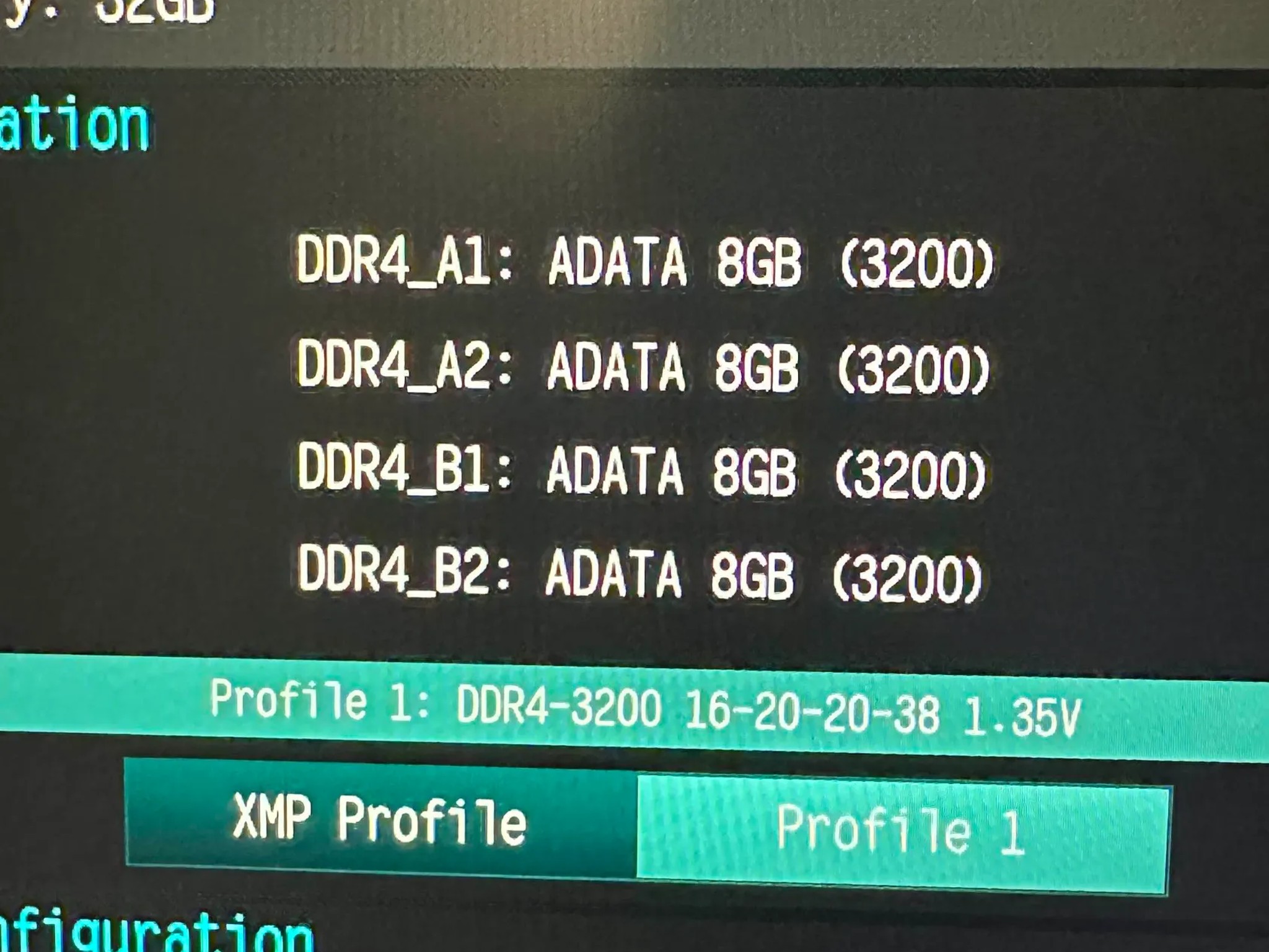 XPG D50 RGB 32GB (4X8GB) DDR4 3200MHz Desktop Memory
