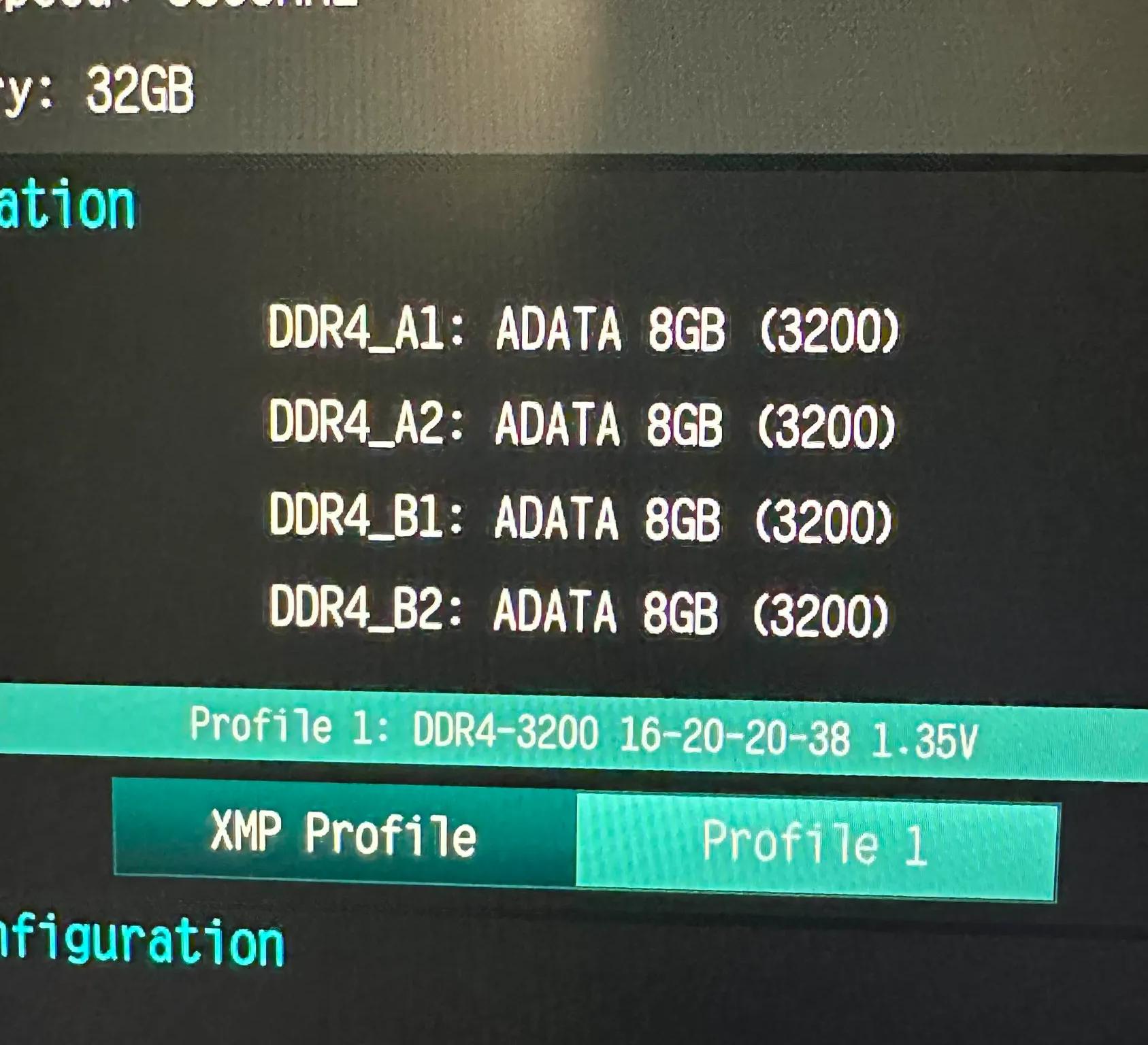 XPG D50 RGB 32GB (4X8GB) DDR4 3200MHz Desktop Memory