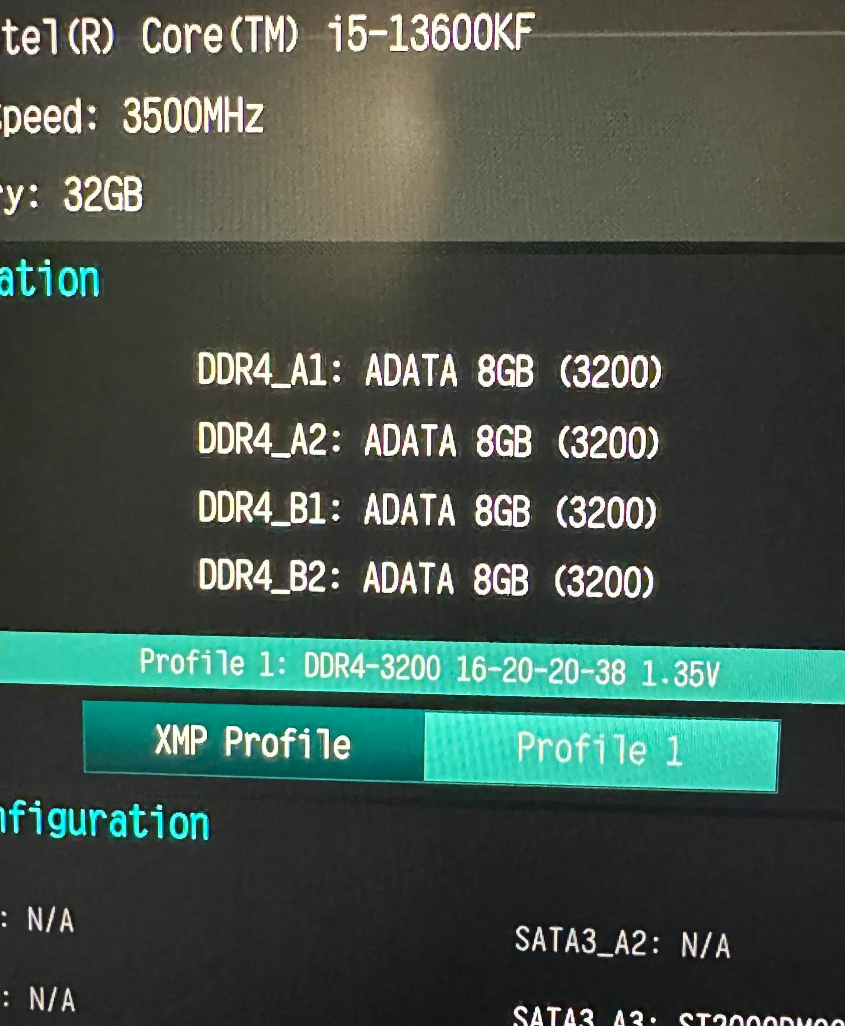 XPG D50 RGB 32GB (4X8GB) DDR4 3200MHz Desktop Memory