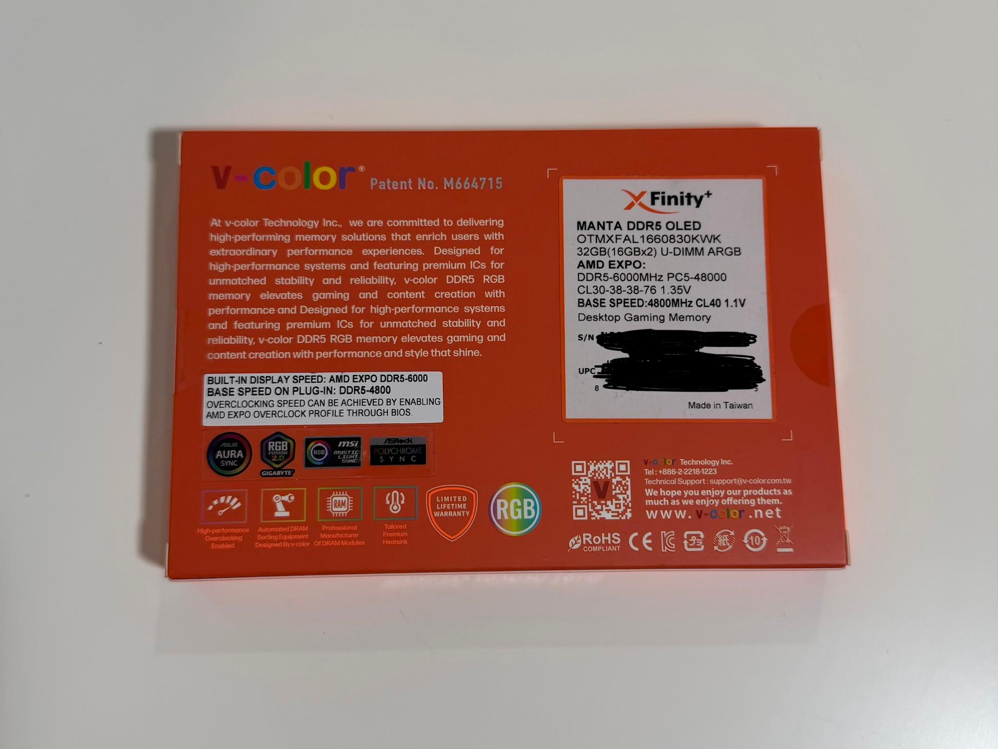 32GB (2x16GB) DDR5 RAM 6000MTs CL30