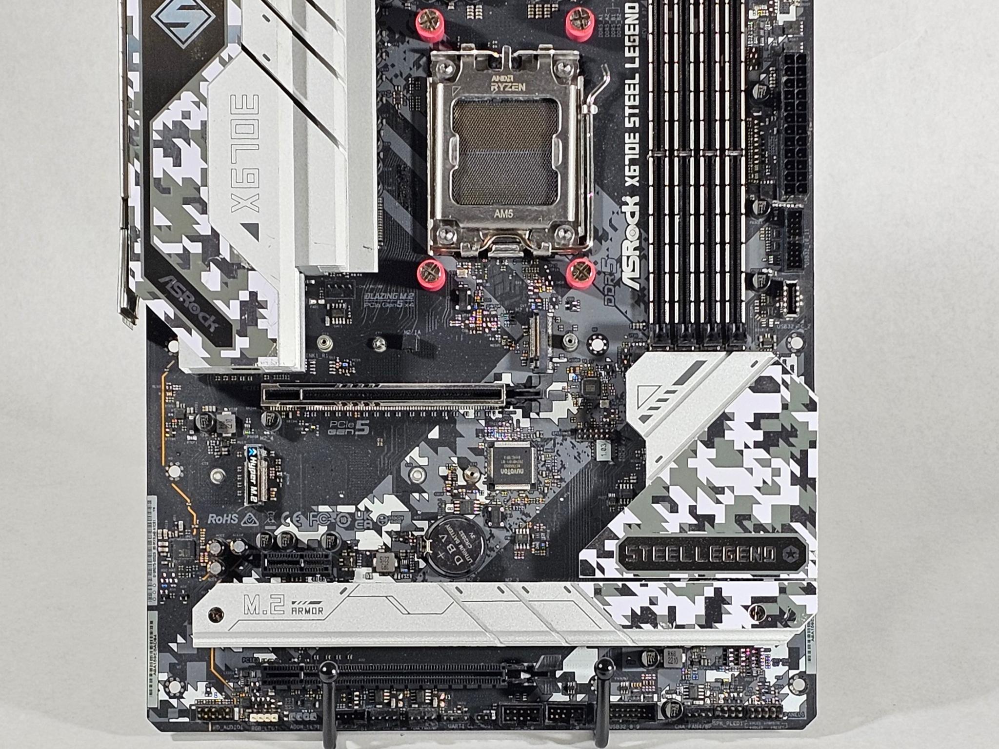 X670E AM5 DDR5 White Motherboard ASRock Steel Legend