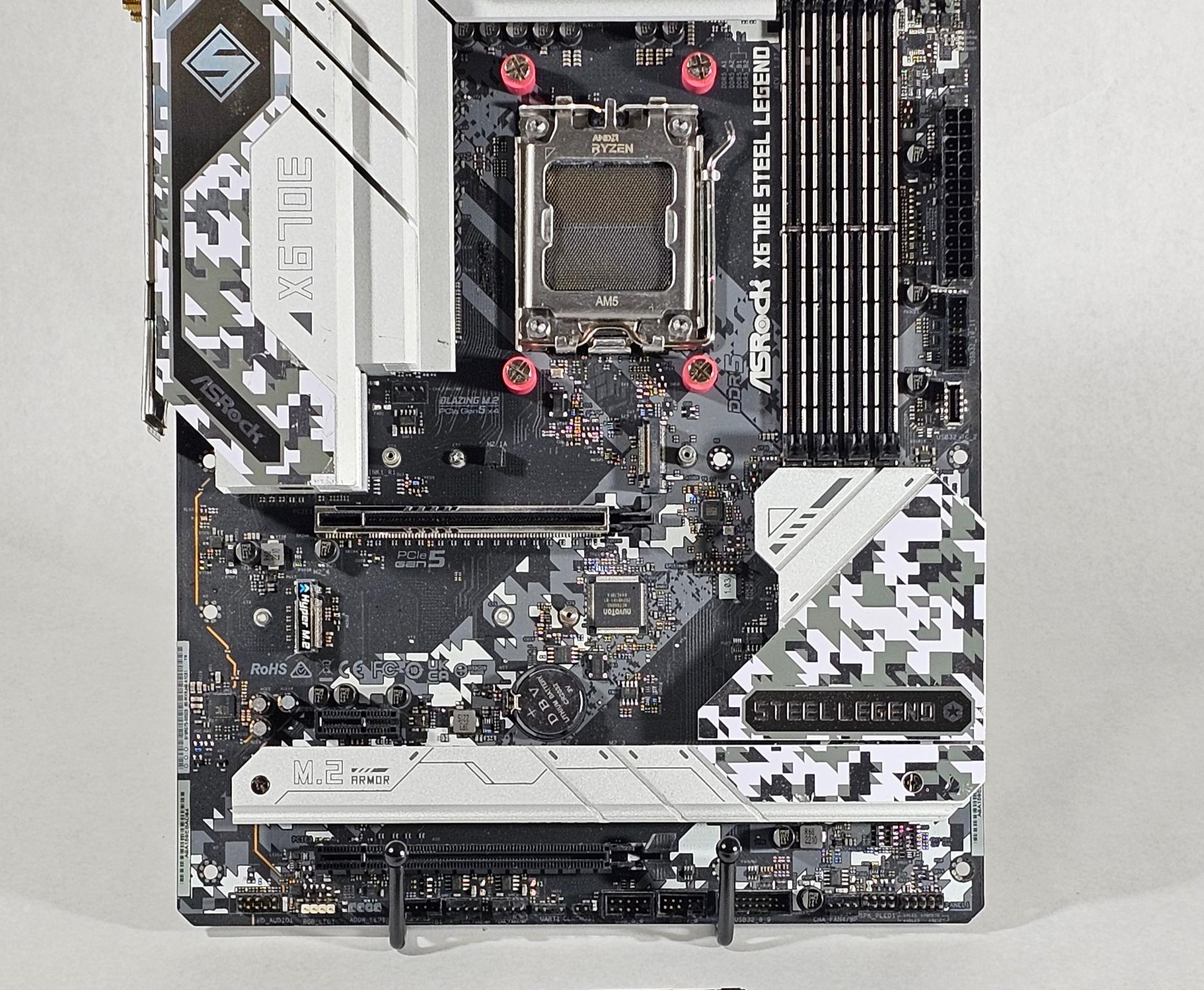 X670E AM5 DDR5 White Motherboard ASRock Steel Legend