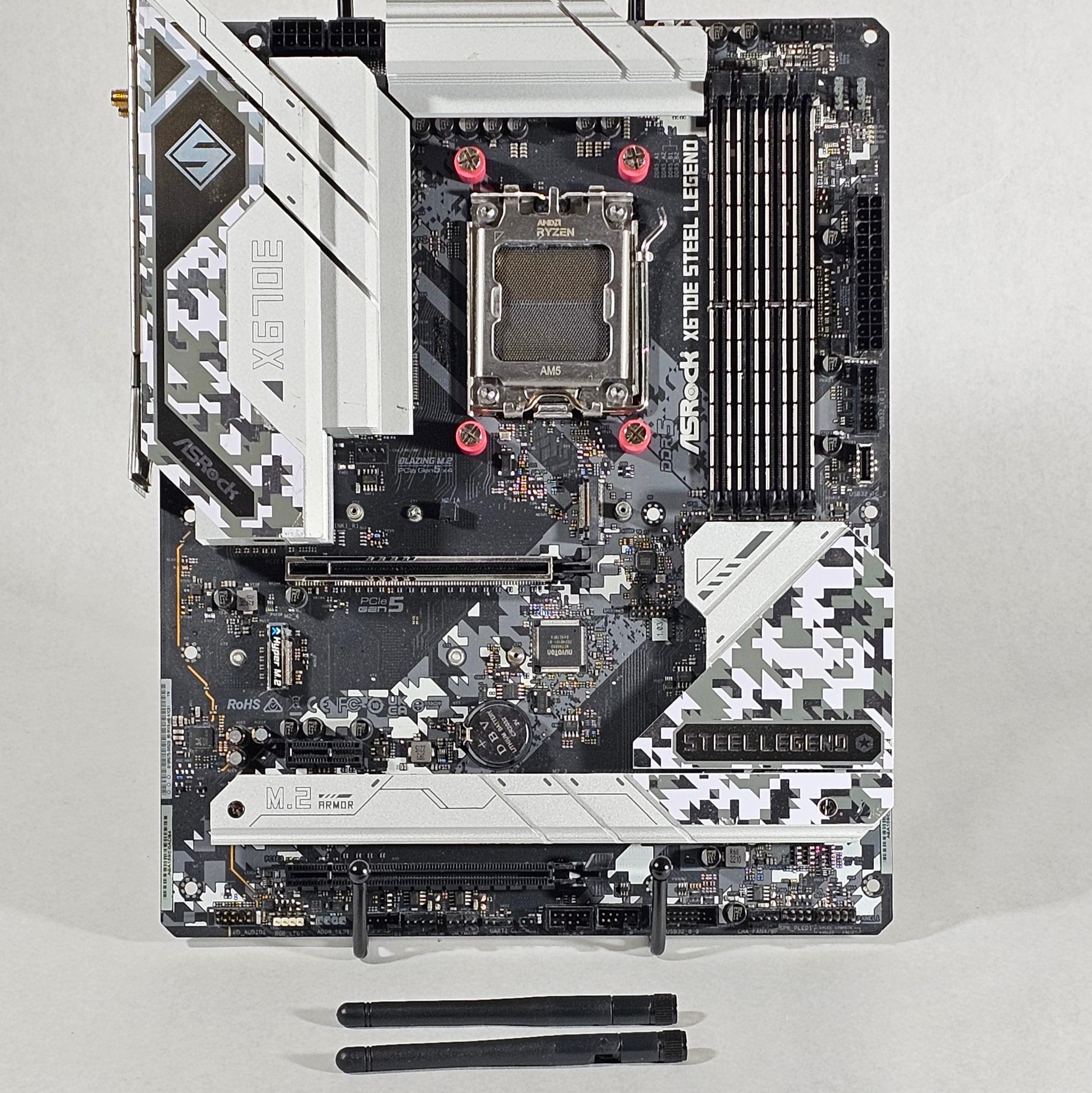 X670E AM5 DDR5 White Motherboard ASRock Steel Legend