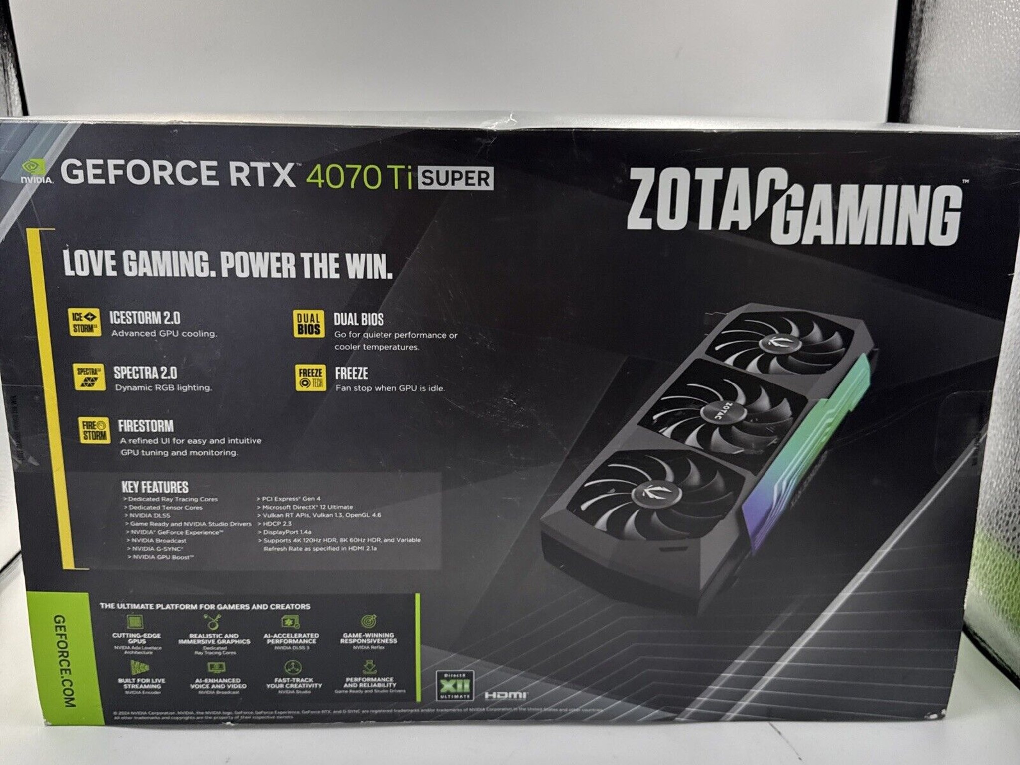 ZOTAC GAMING GeForce RTX 4070 Ti SUPER AMP Holo DLSS 3 16GB GDDR6X