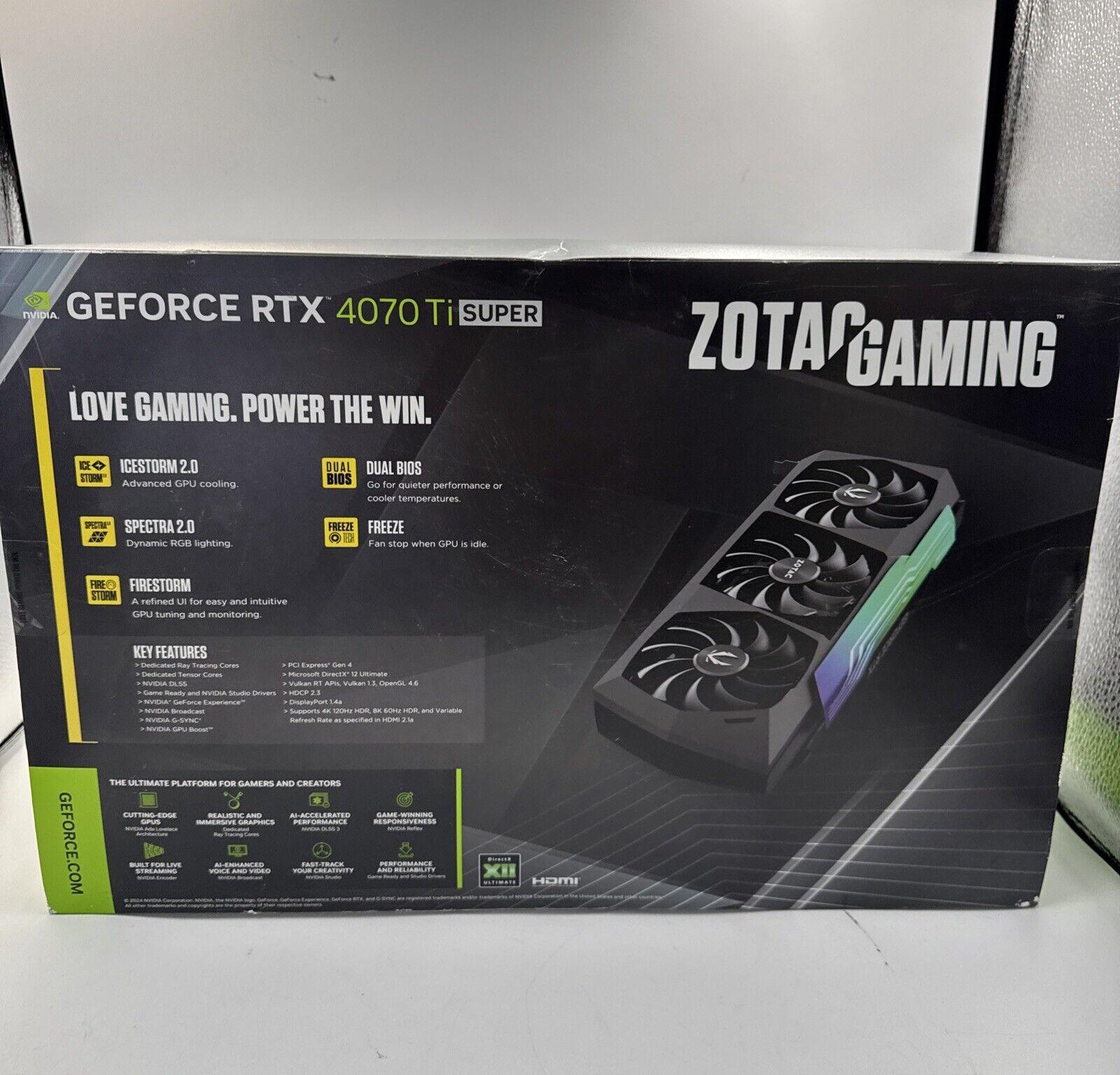 ZOTAC GAMING GeForce RTX 4070 Ti SUPER AMP Holo DLSS 3 16GB GDDR6X
