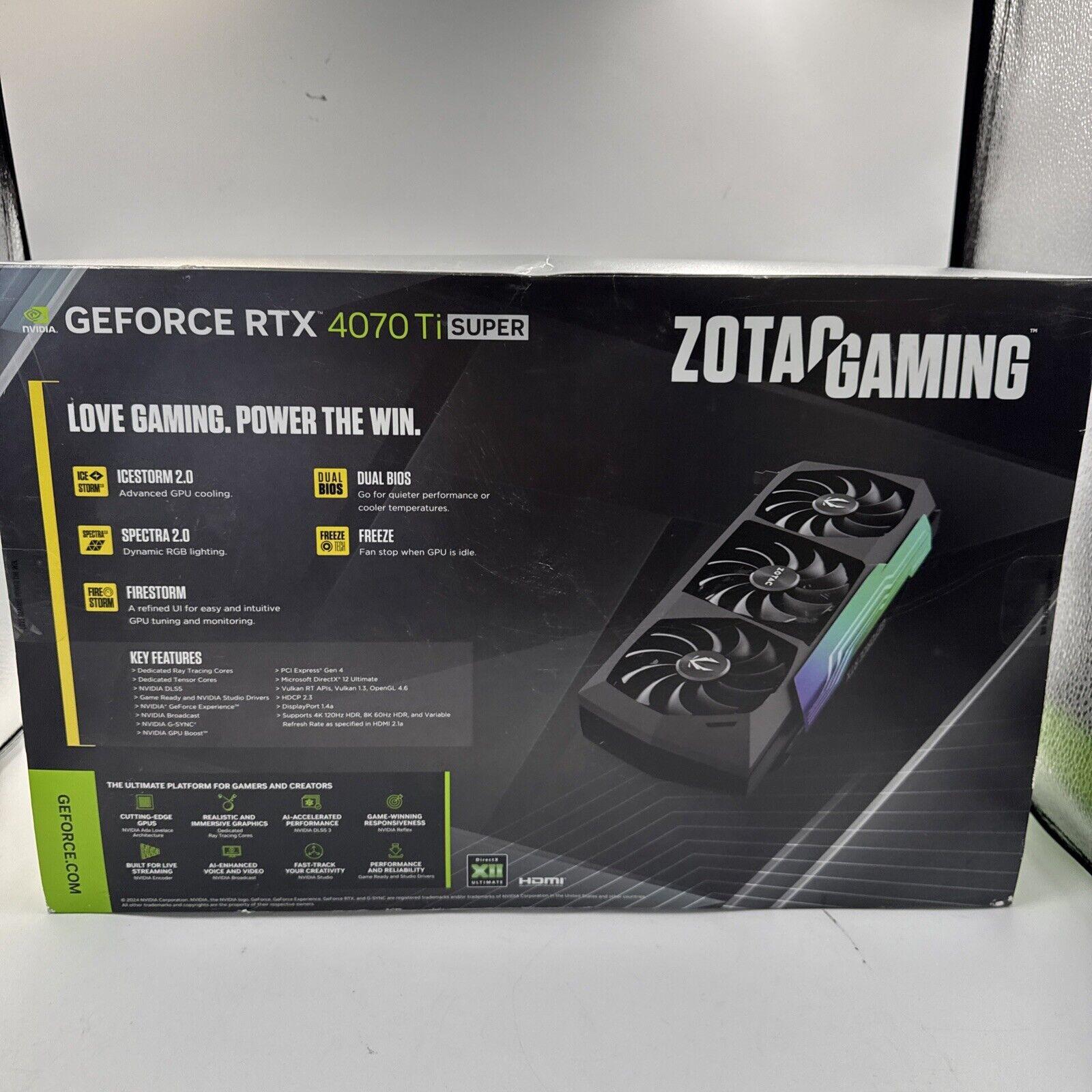 ZOTAC GAMING GeForce RTX 4070 Ti SUPER AMP Holo DLSS 3 16GB GDDR6X