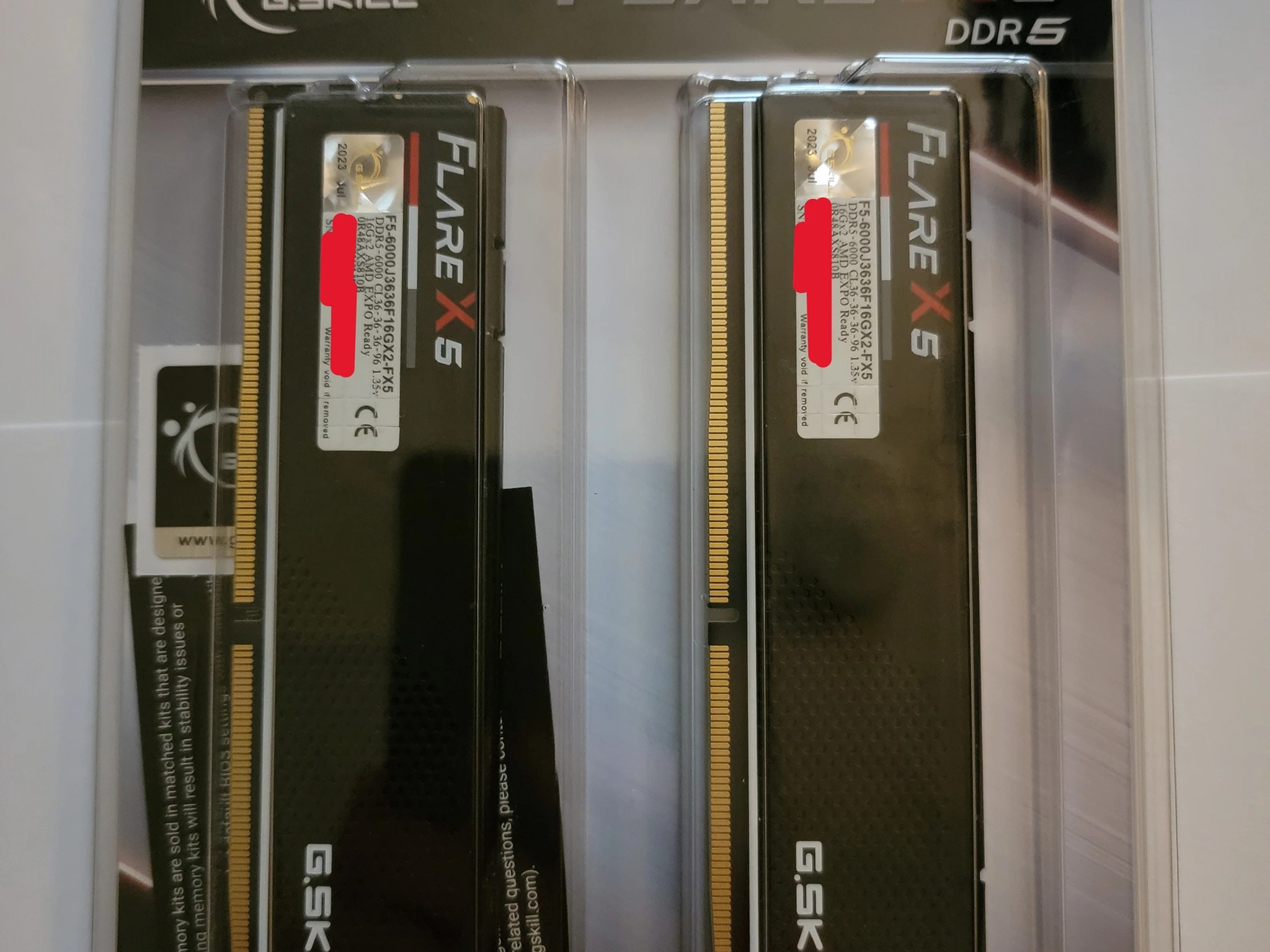 G.Skill Flare X5 32GB (2 x 16GB) DDR5 6000Mhz CL36-36-36-96 Brand New