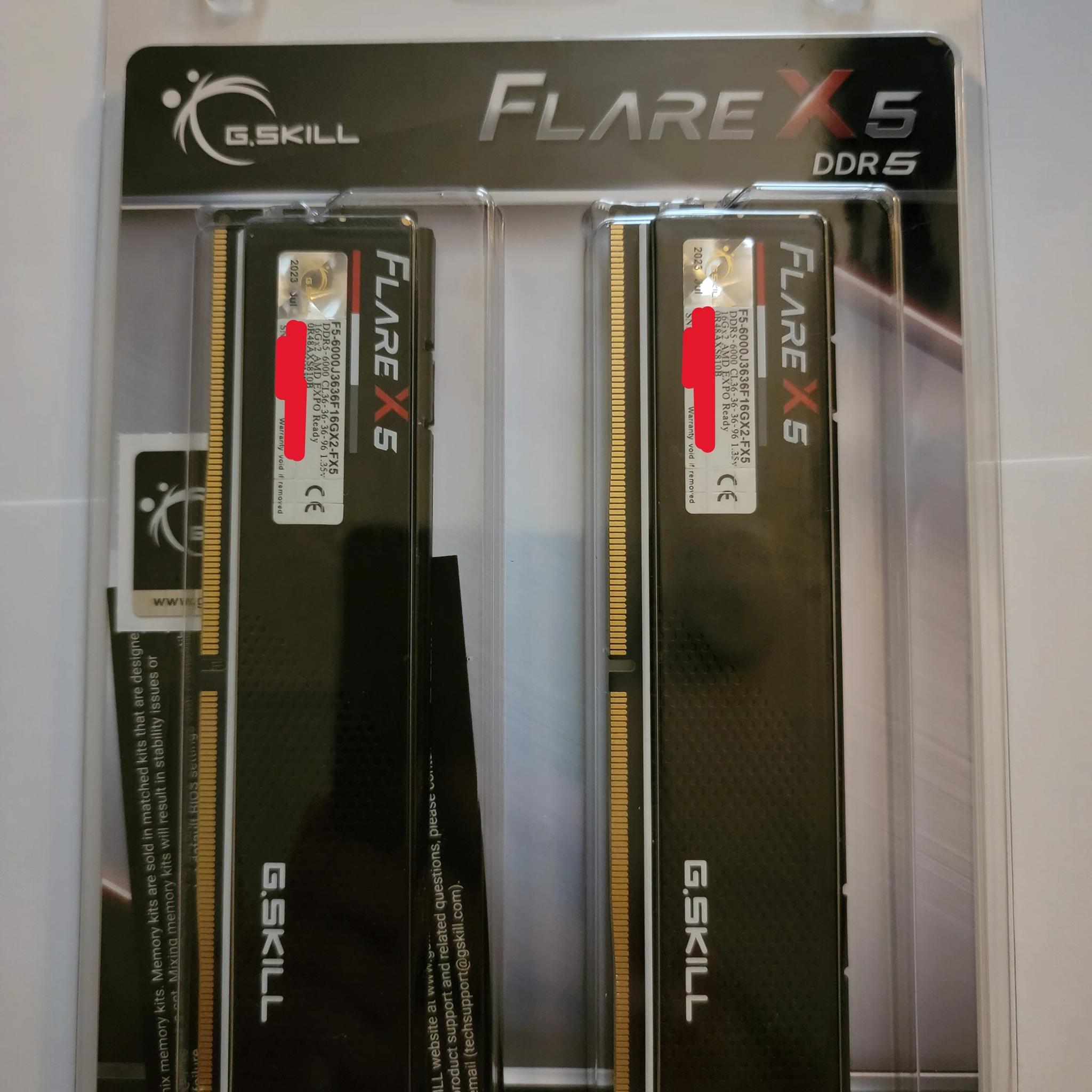 G.Skill Flare X5 32GB (2 x 16GB) DDR5 6000Mhz CL36-36-36-96 Brand New