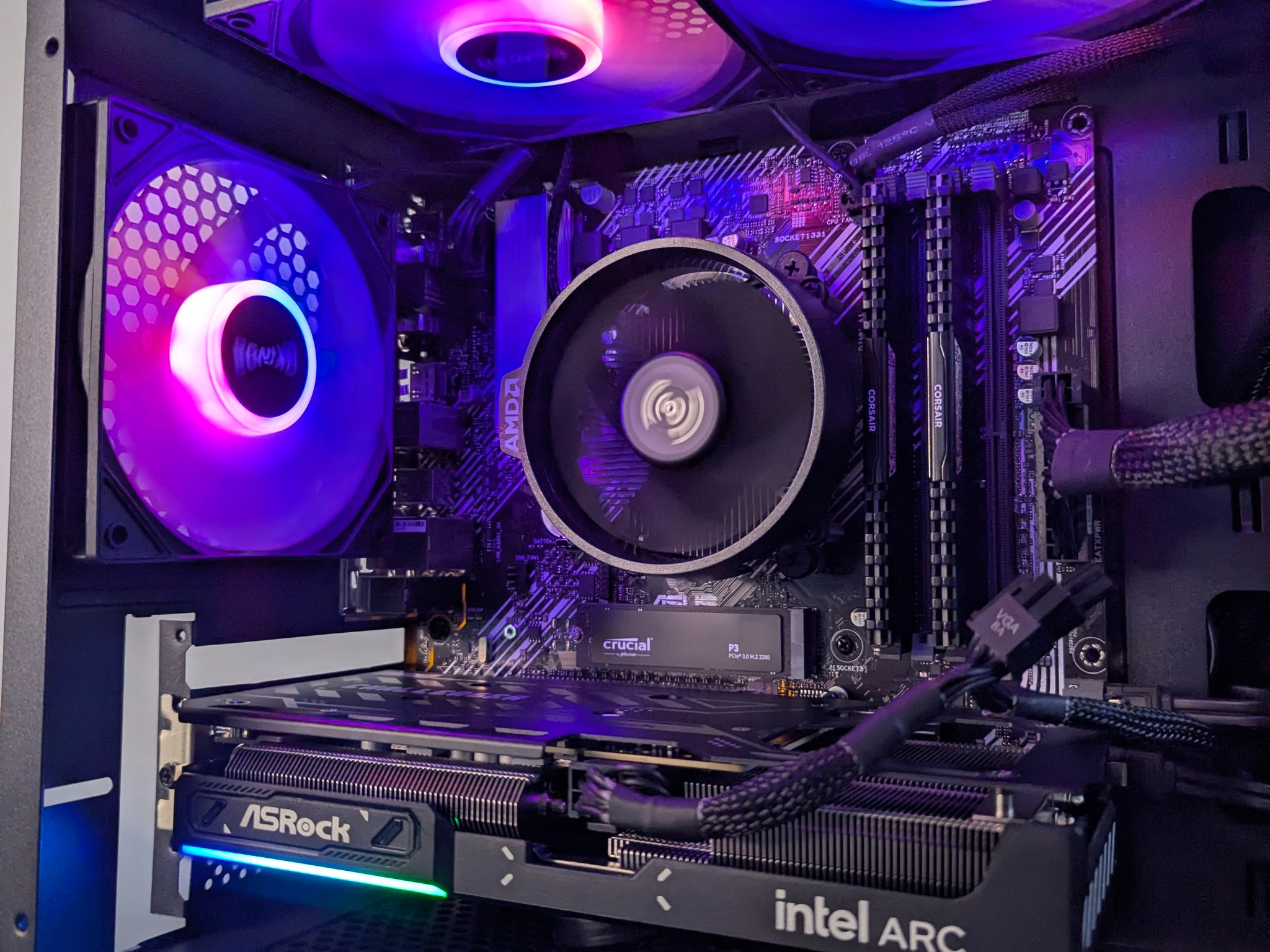 Gaming PC |Ryzen 5 5600X | 1.14TB SSD |ARC B580 OC 12GB | 16GB DDR4 LPX | B450M A2 | 1440p/1080p