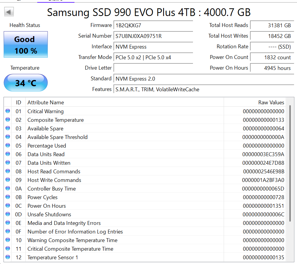 Samsung 990 EVO Plus 4TB