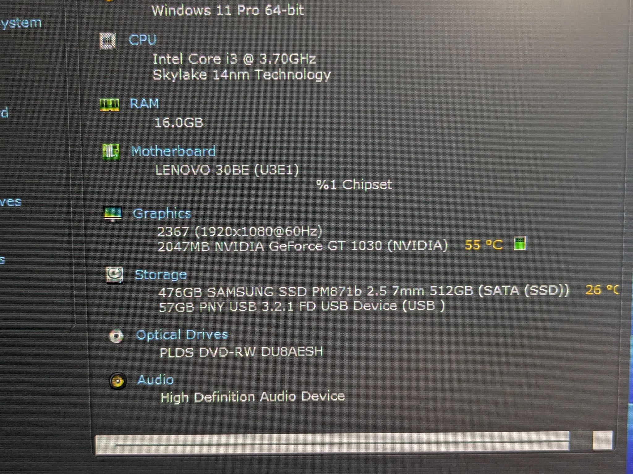 Minecraft/Roblox/Office Tower | Windows 11 | i3-6100, 16GB RAM, 480GB SSD, GT 1030, WiFi