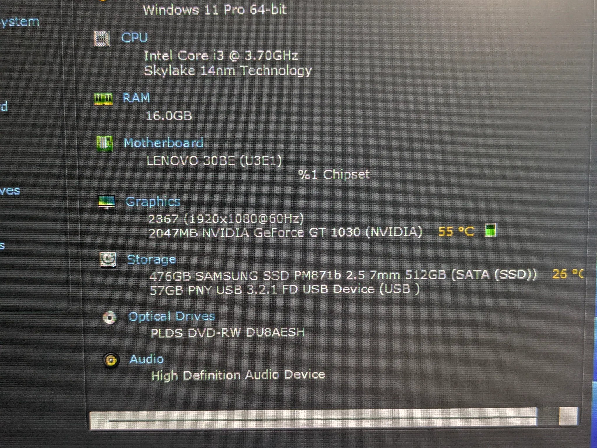 Minecraft/Roblox/Office Tower | Windows 11 | i3-6100, 16GB RAM, 480GB SSD, GT 1030, WiFi