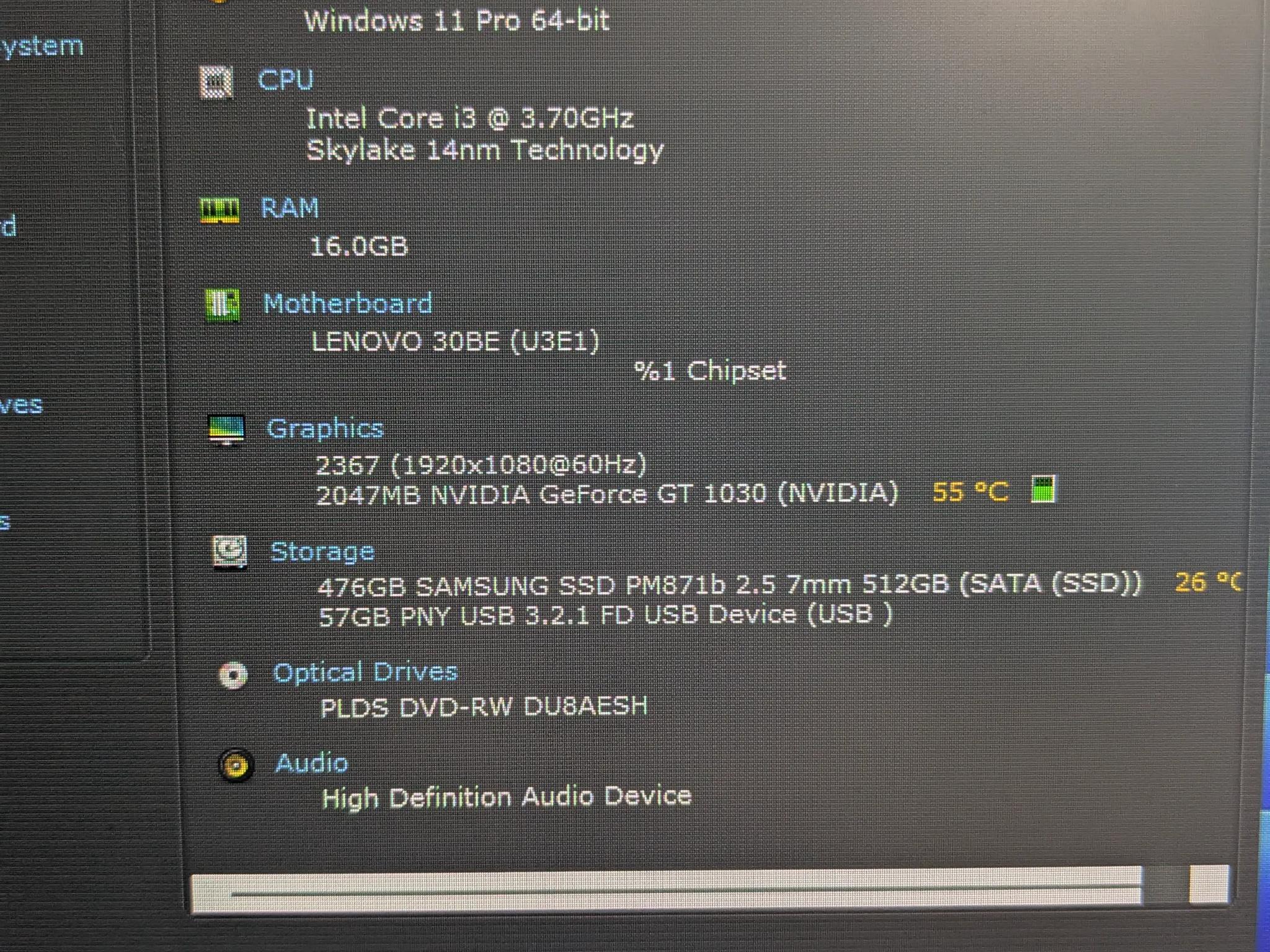 Minecraft/Roblox/Office Tower | Windows 11 | i3-6100, 16GB RAM, 480GB SSD, GT 1030, WiFi
