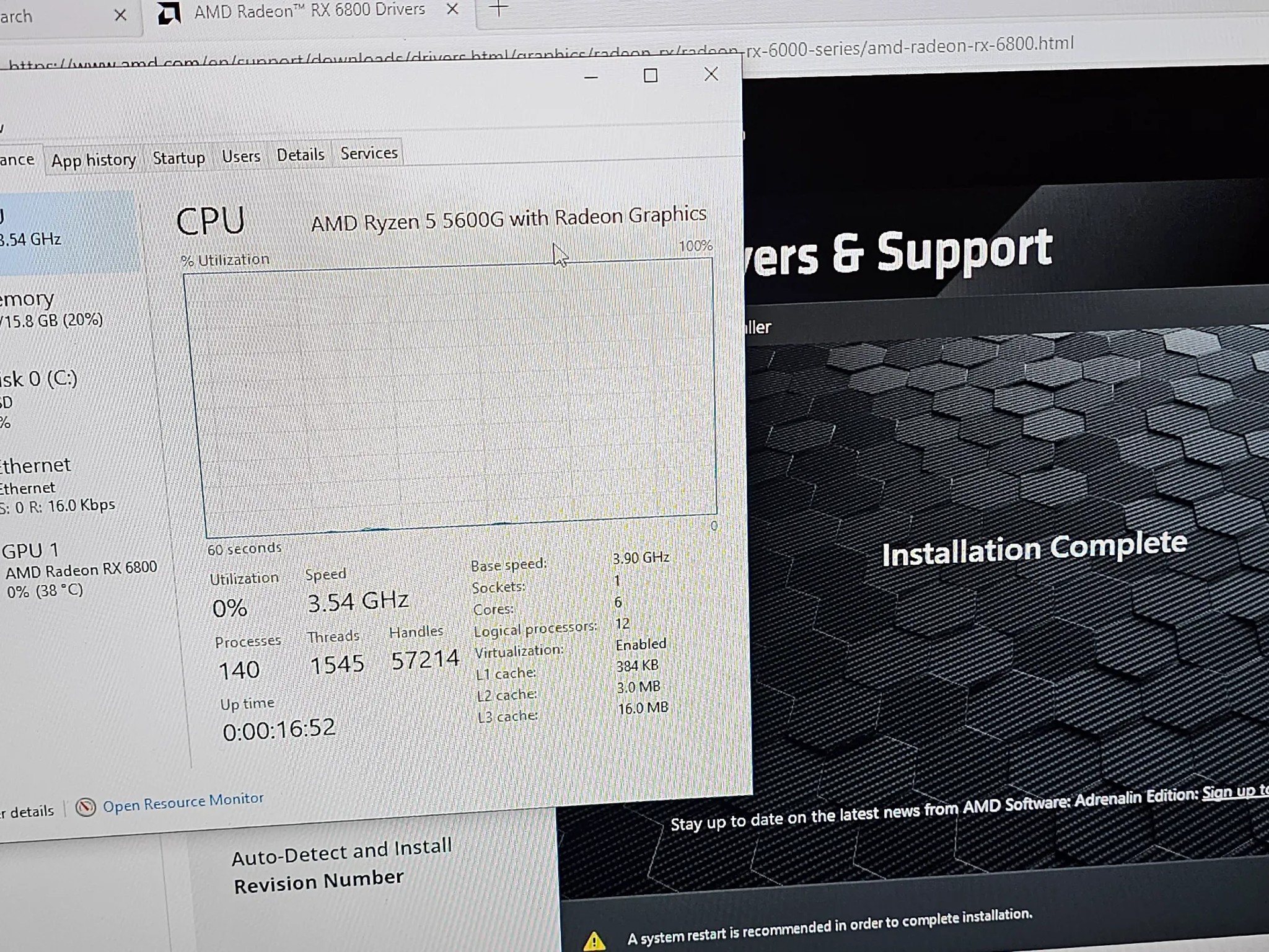 Gaming PC, with 5600g and Rx 6800
