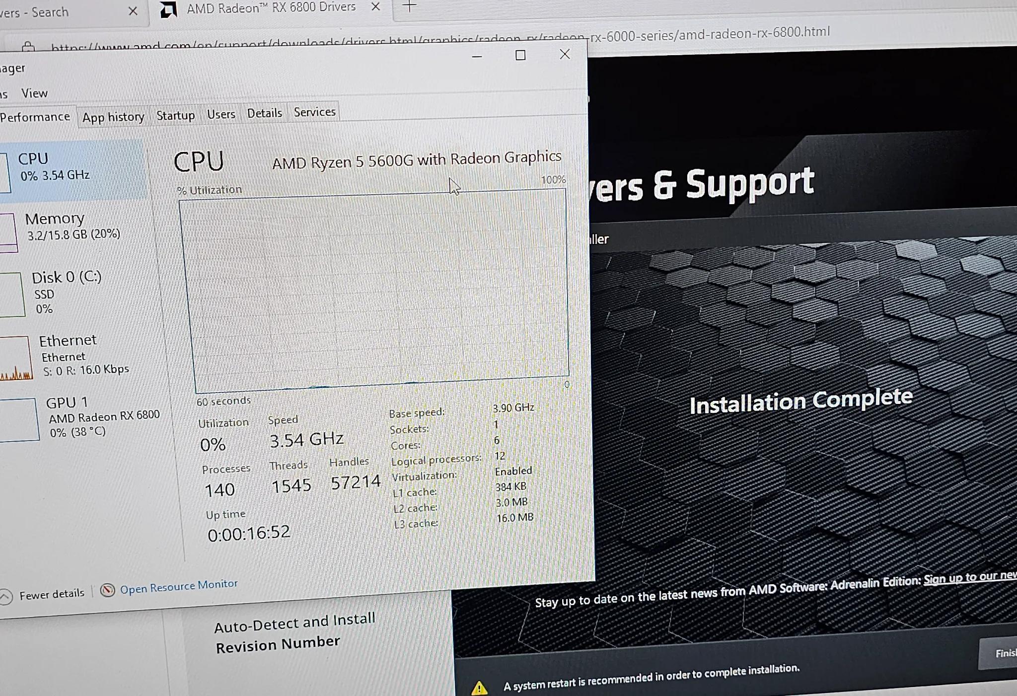 Gaming PC, with 5600g and Rx 6800