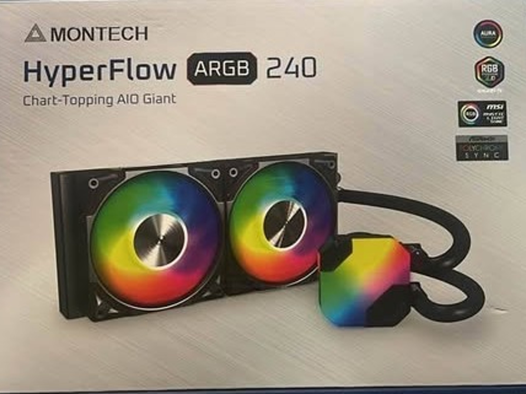Montech Hyper Flow ARGB 240mm All in One Liquid CPU Cooling Kit - Black