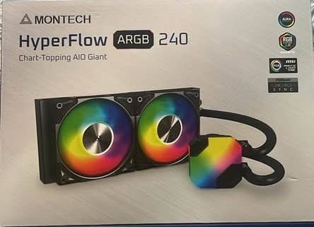 Montech Hyper Flow ARGB 240mm All in One Liquid CPU Cooling Kit - Black