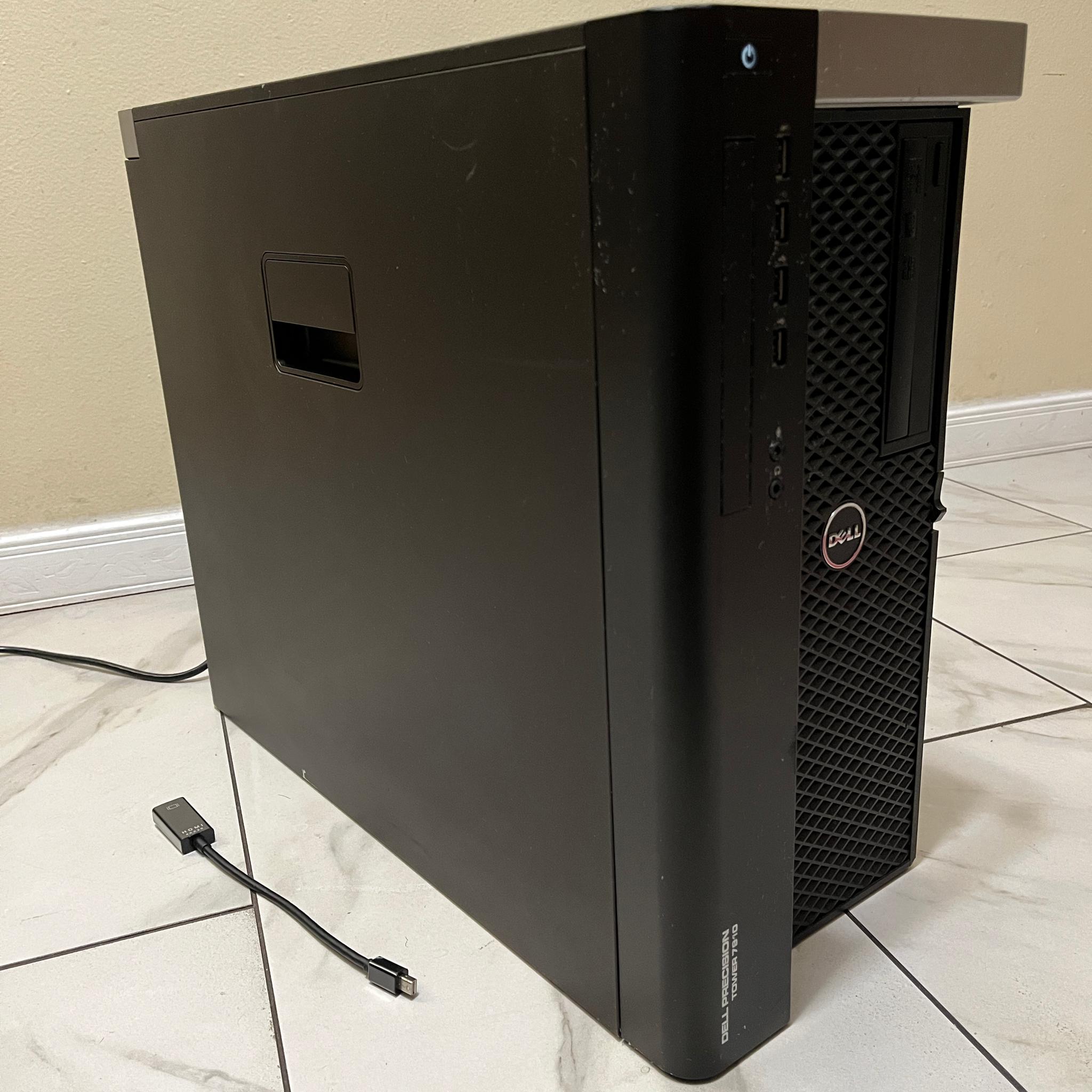 🔥Intel Xeon 12 Core (Same as i7), AMD W5700, 500 GB SSD, 12 GB RAM, Dell T7910 Gaming PC 🟢🔥