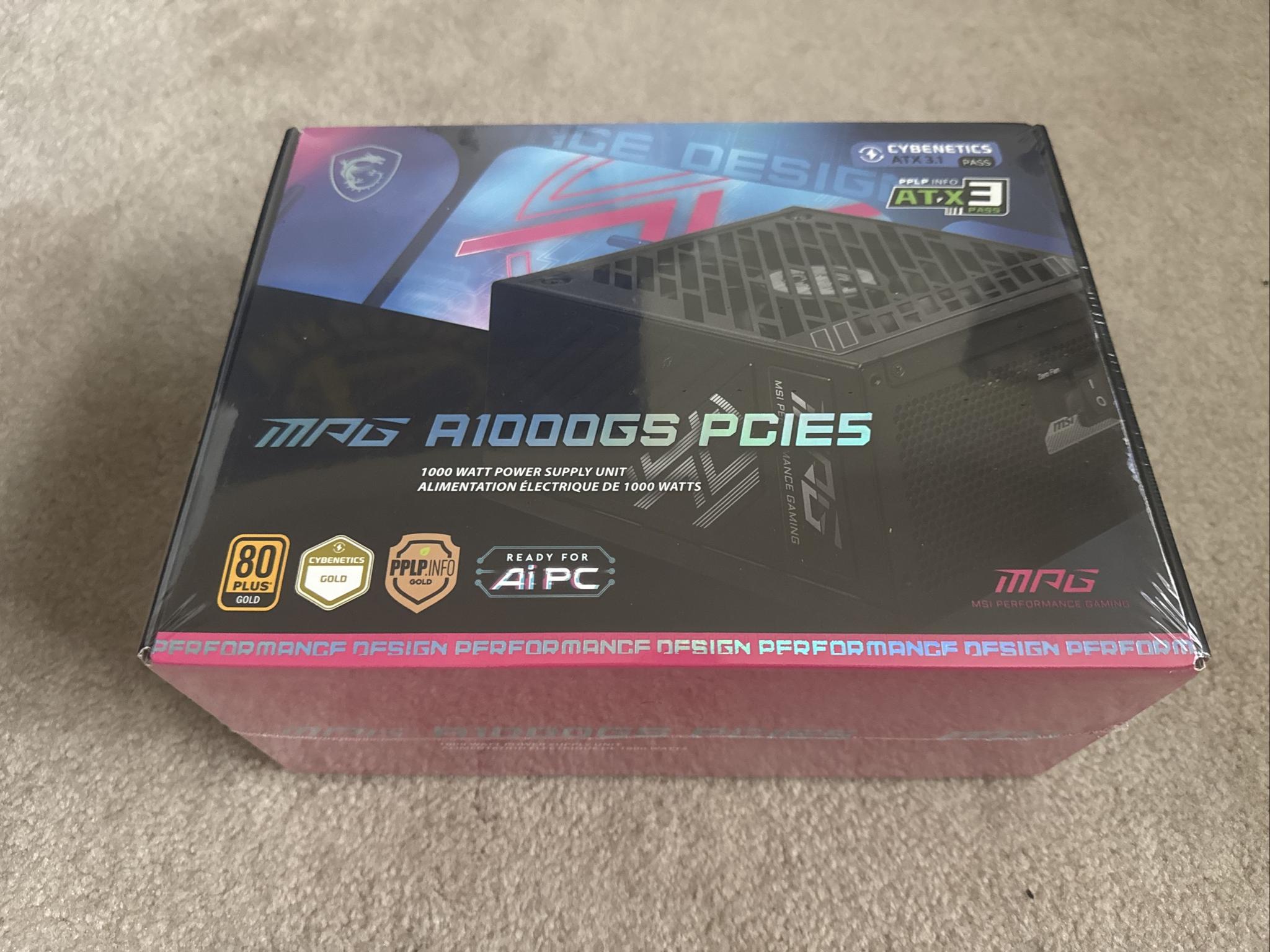 MSI MPG A1000GS PCIE5 1000W Power Supply