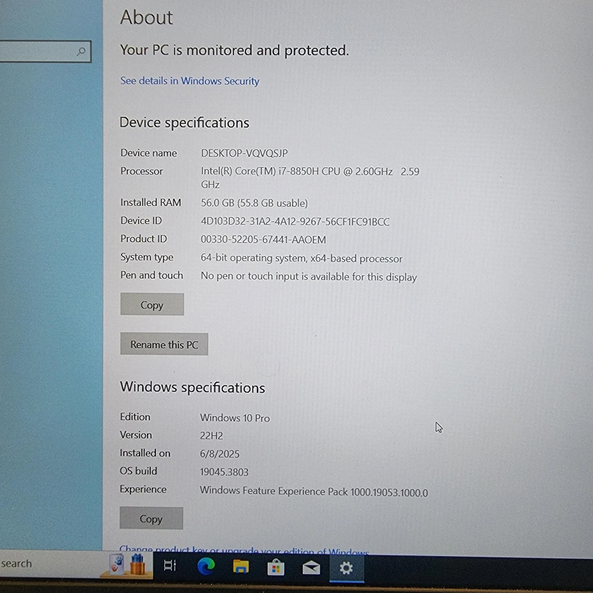 Dell Precision 7530 Workstation Laptop | i7-8850H | 56Gb DDR4 2400 | 512Gb NVMe | Quadro P1000 4Gb
