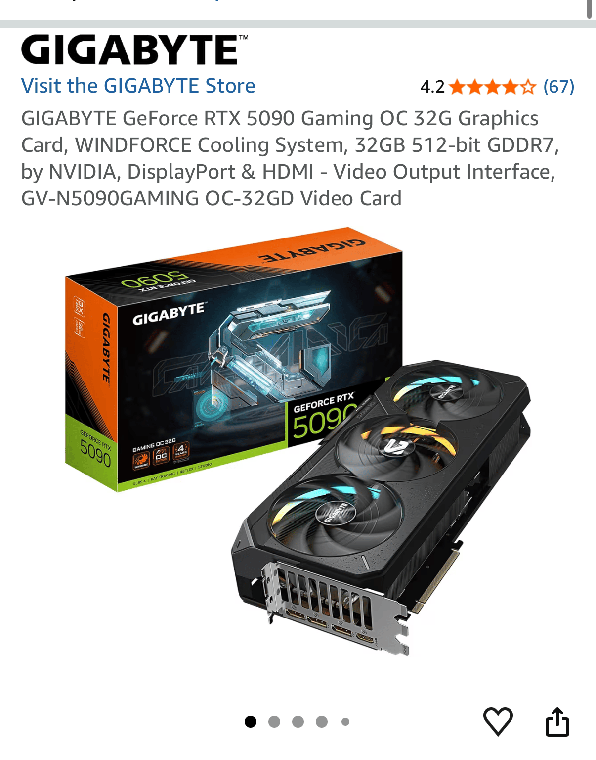 GIGABYTE GeForce RTX 5090 GAMING OC 32G - Image 3
