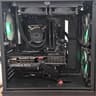 Black PowerSpec PC Case with Tempered Glass w/ 3 Fans