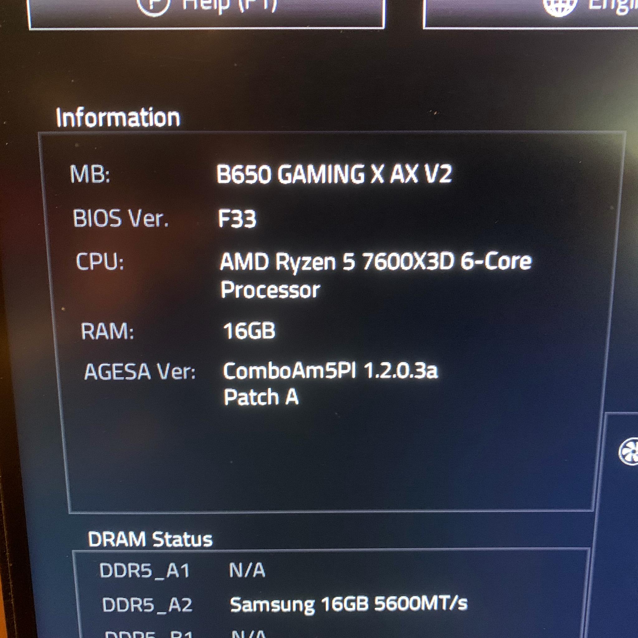 AMD Ryzen 5 7600X3D AM5 CPU + Gigabyte B650 Gaming X AX V2 ATX Motherboard Combo