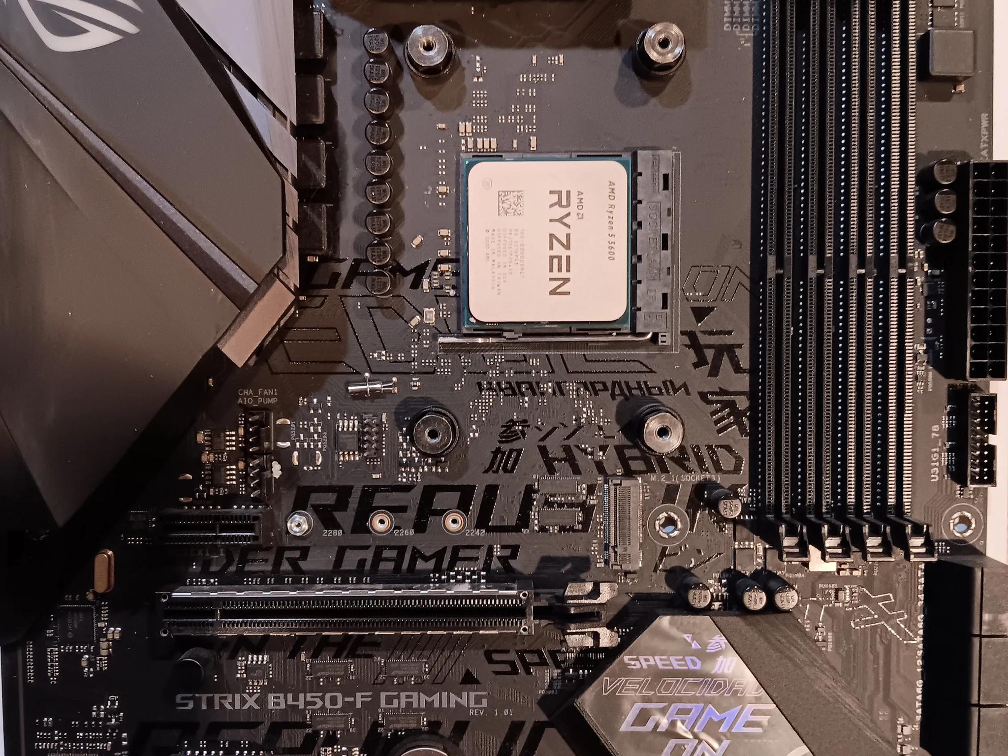 BIG COMBO BUNDLE AMD 5600+STRIX B 450 F+EVO 212 COOLER+RIPJAWS ddr4 3200 8g x 2