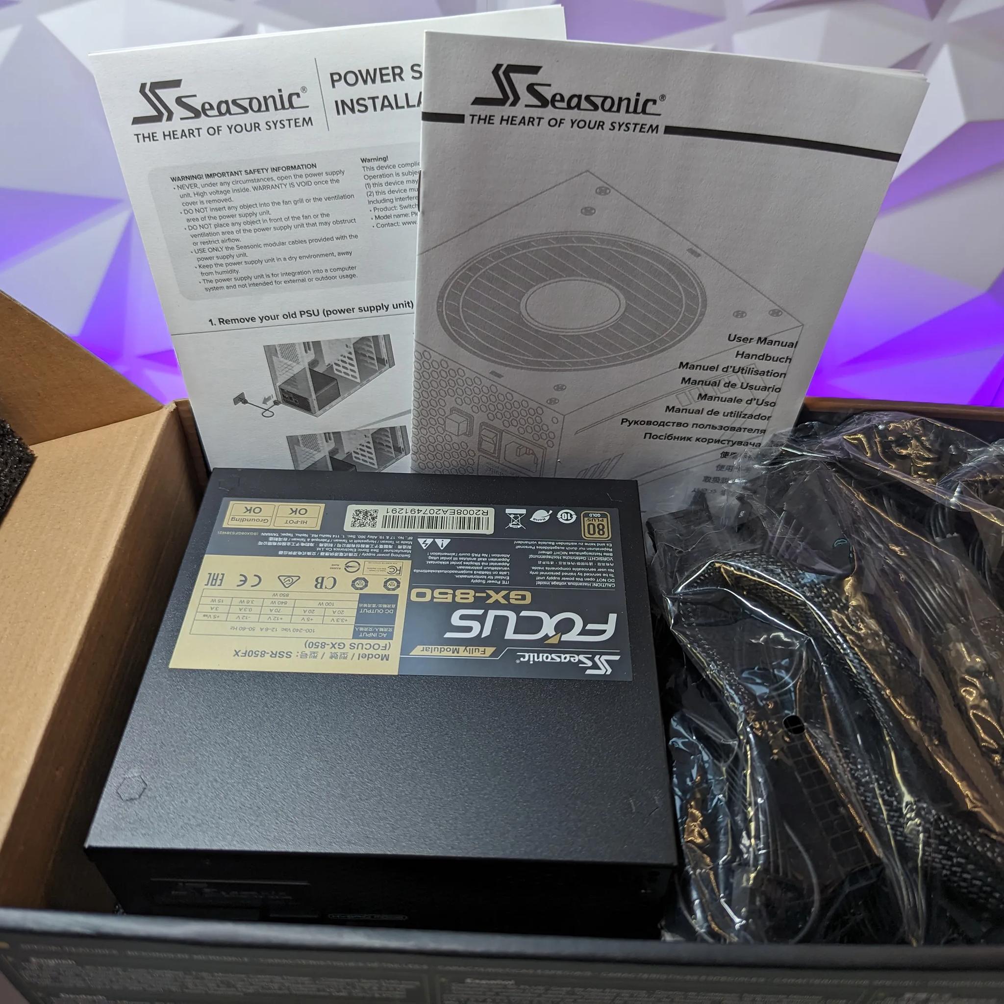 SeaSonic FOCUS 850 W 80+ Gold Certified Fully Modular ATX Power Supply 