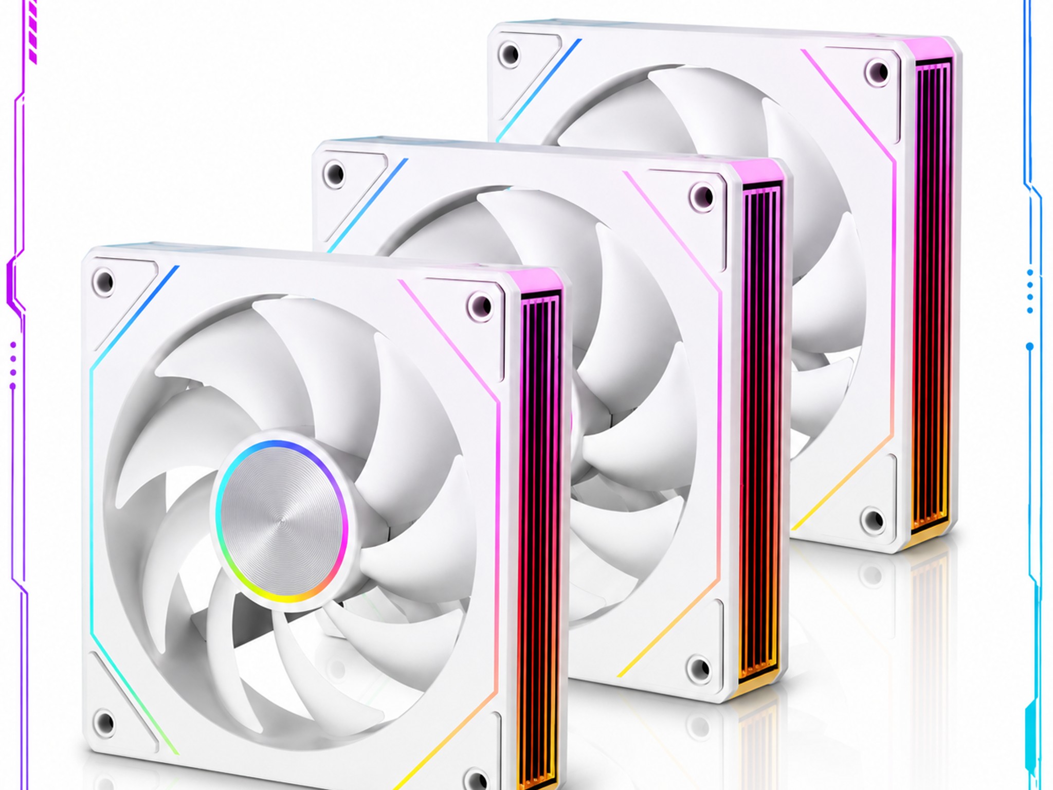3 PACK FORWARD ARGB & PWM RGB 120mm Desktop PC Computer Case CPU Cooling Fan
